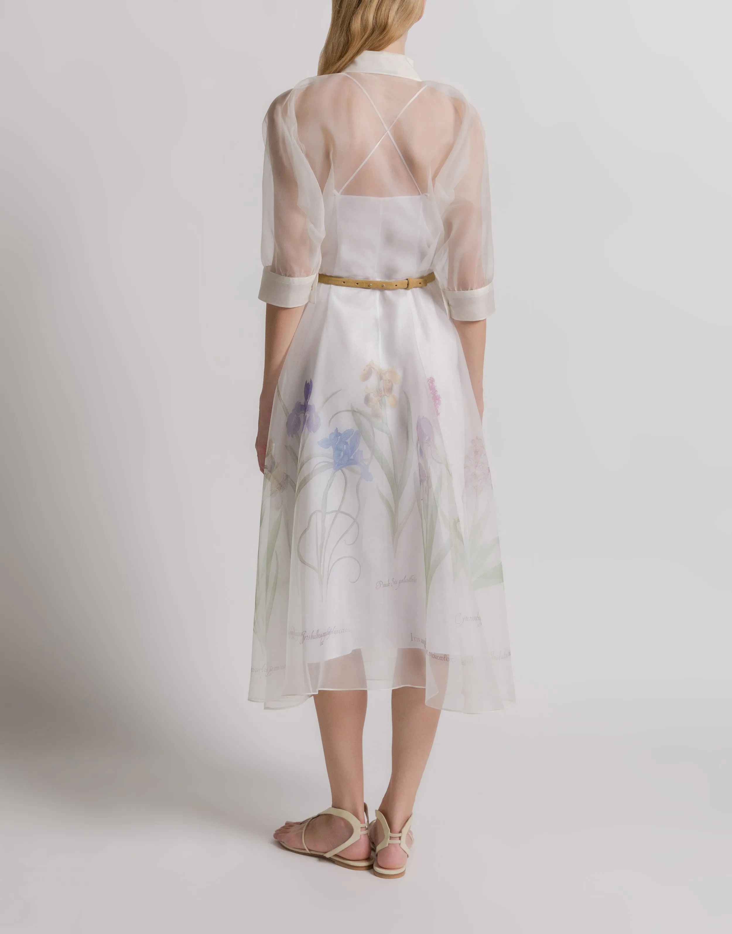 Abito camicia in organza di seta con stampa Iris sold by Philosophy di Lorenzo Serafini product image thumbnail 3