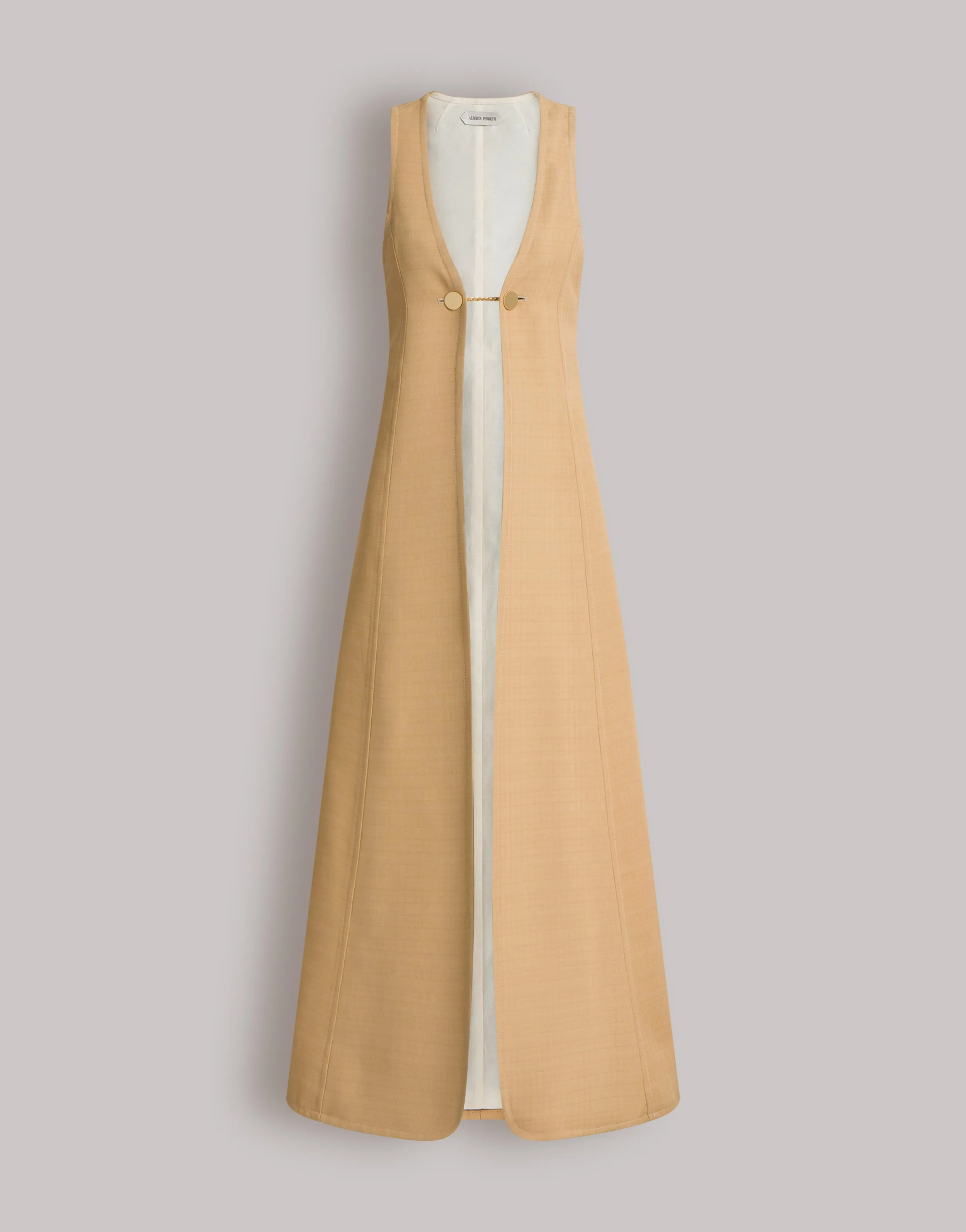 Gilet lungo in viscosa effetto malfilé sold by Philosophy di Lorenzo Serafini