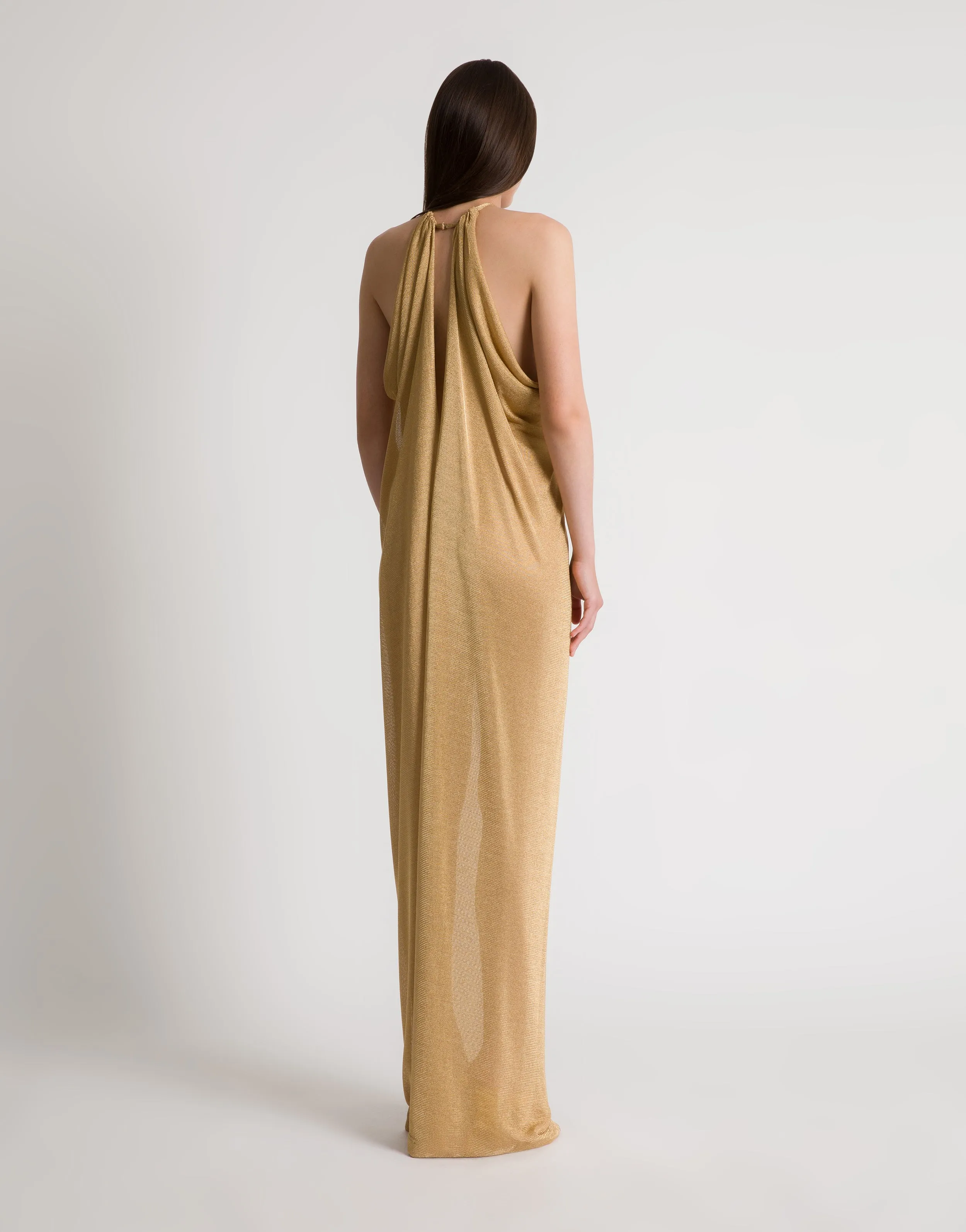Abito lungo in lurex oro con schiena scoperta sold by Philosophy di Lorenzo Serafini product image thumbnail 3