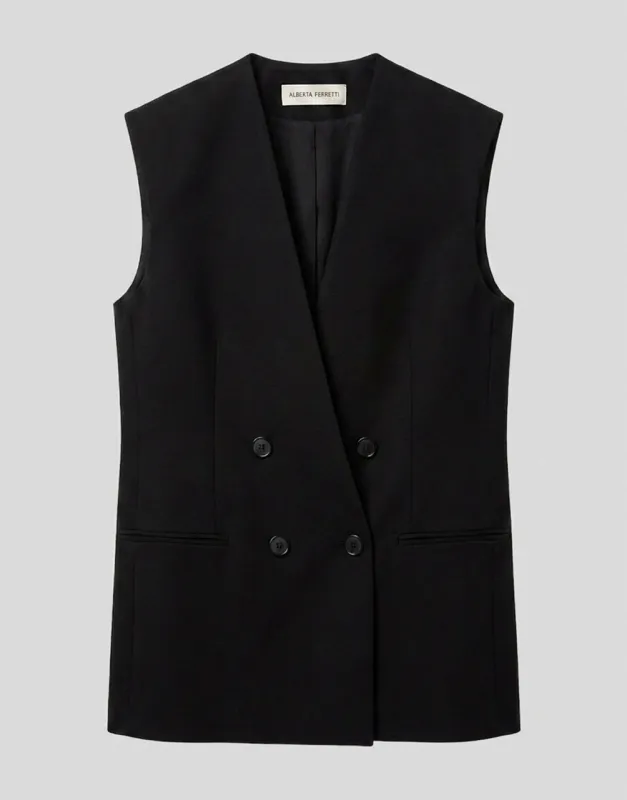 Gilet doppiopetto oversize made by Alberta Ferretti