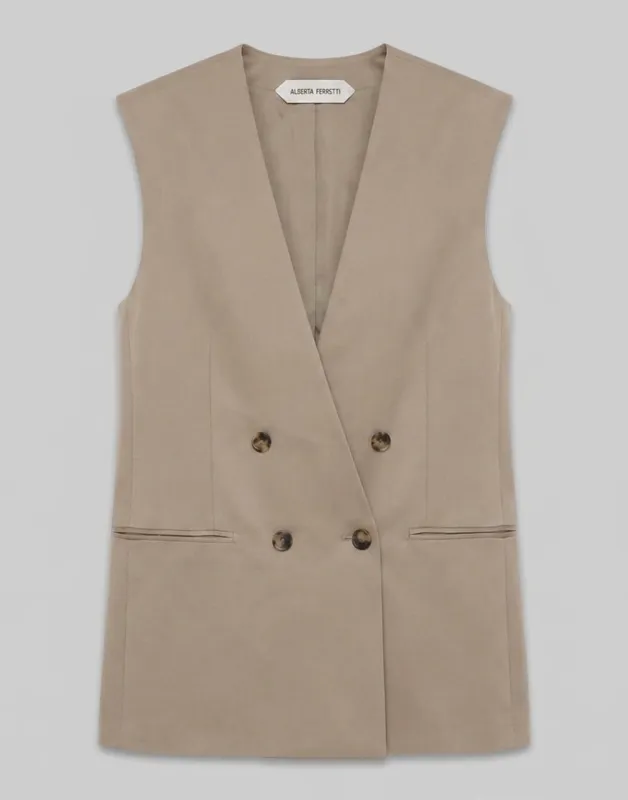 Gilet doppiopetto oversize made by Alberta Ferretti