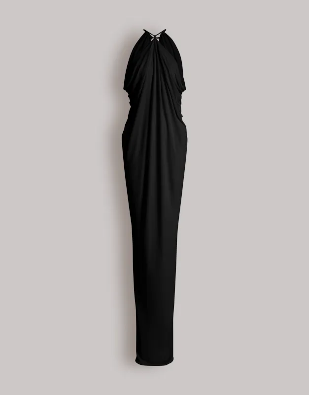 Abito lungo drappeggiato con schiena scoperta sold by Philosophy di Lorenzo Serafini