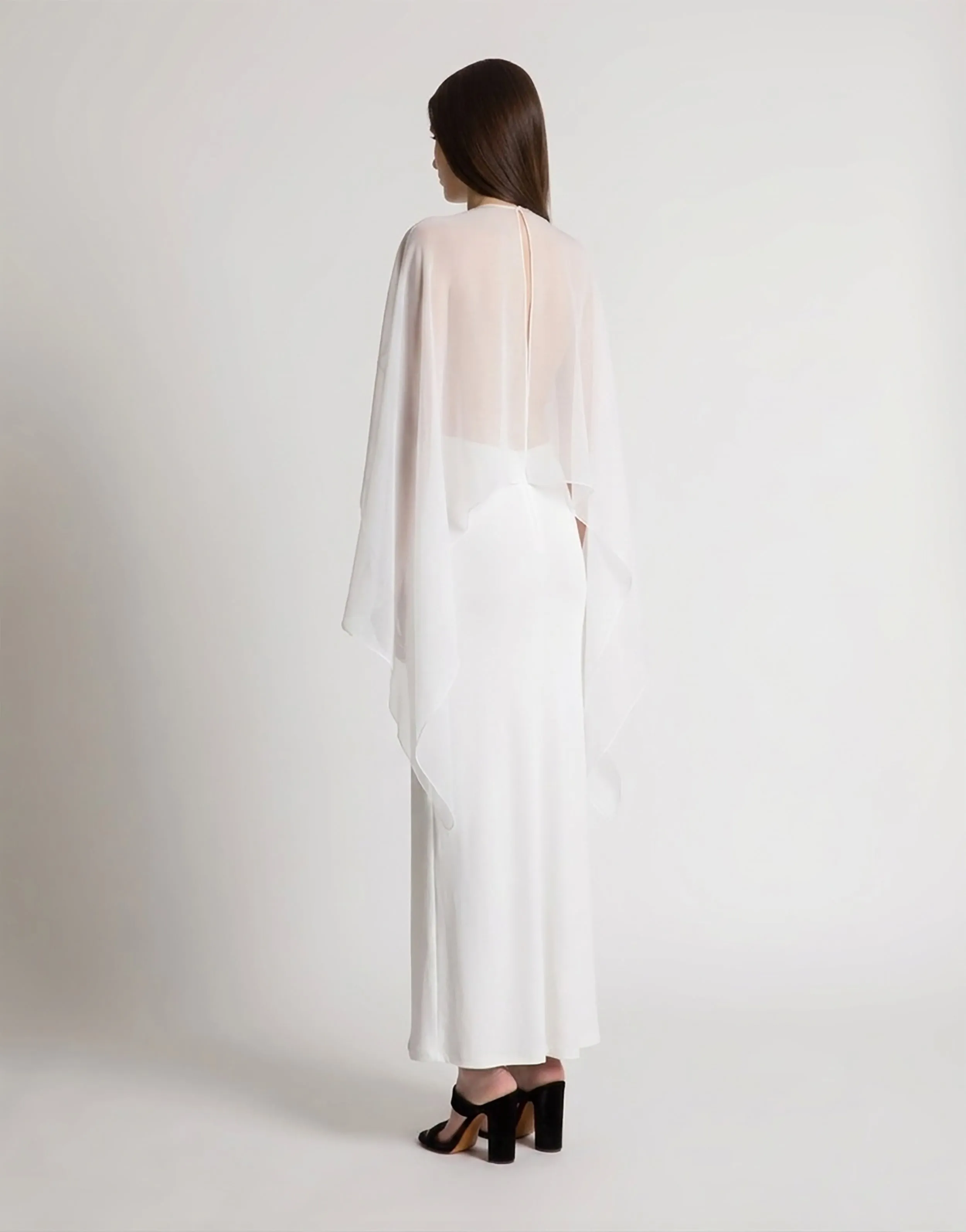 Abito lungo con maniche in chiffon sold by Philosophy di Lorenzo Serafini product image thumbnail 3