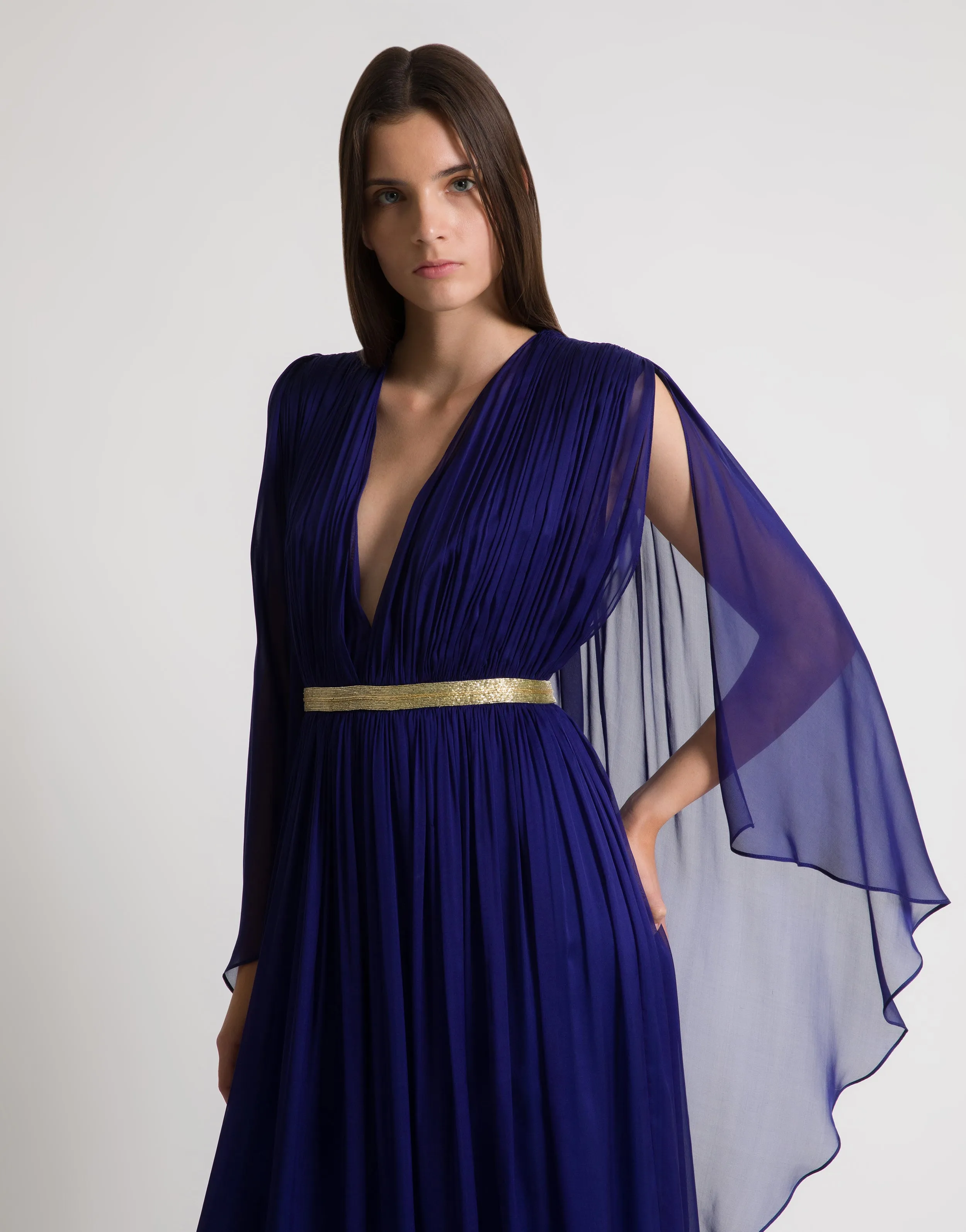 Abito lungo in seta con mantellina sold by Philosophy di Lorenzo Serafini product image thumbnail 4