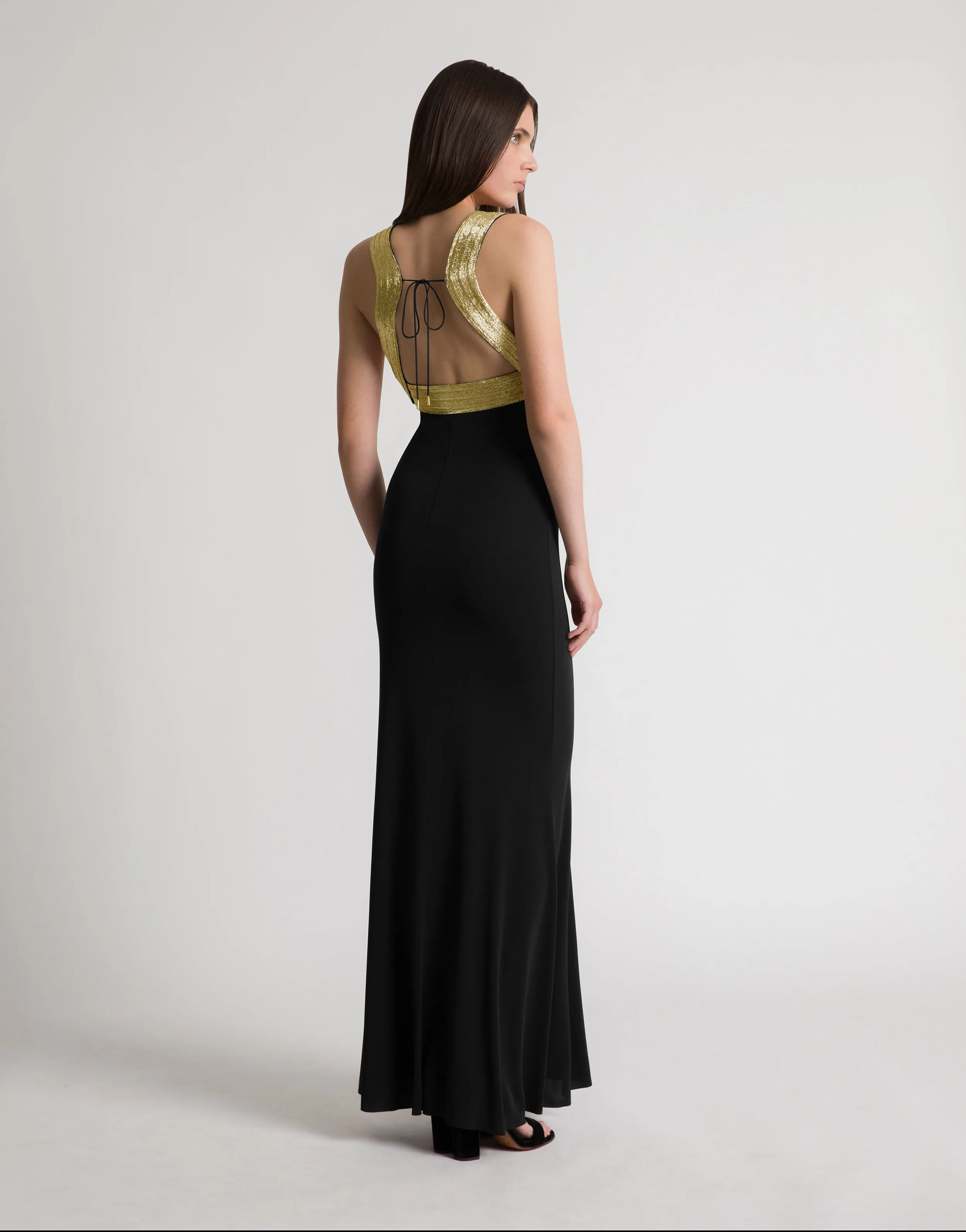 Abito lungo con dettagli ricamati a contrasto sold by Philosophy di Lorenzo Serafini product image thumbnail 3