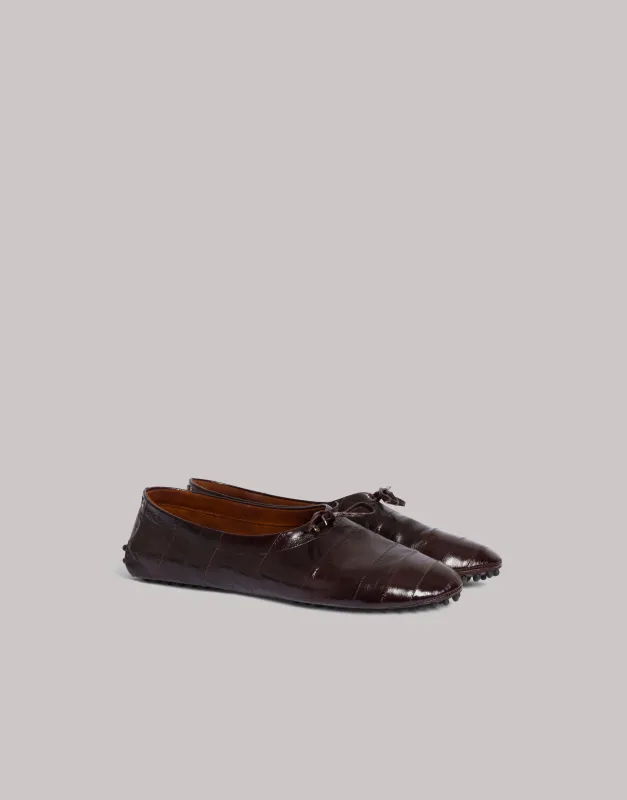 Loafer in pelle di anguilla made by Alberta Ferretti