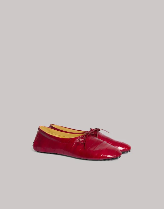Loafer in pelle di anguilla made by Alberta Ferretti