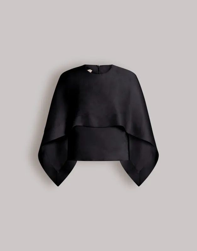 Top cappa in organza di seta made by Alberta Ferretti