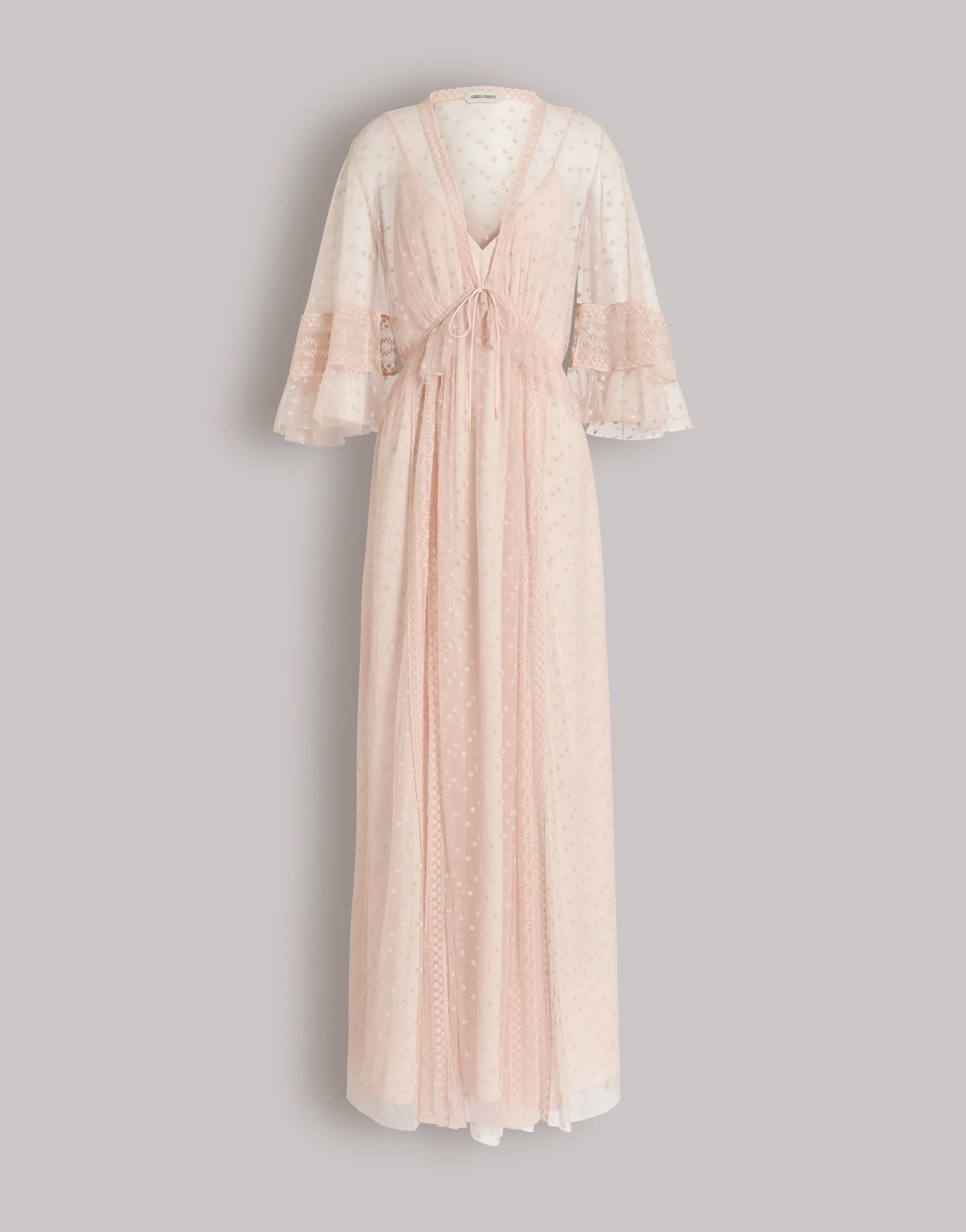Abito lungo in tulle plumetis sold by Philosophy di Lorenzo Serafini