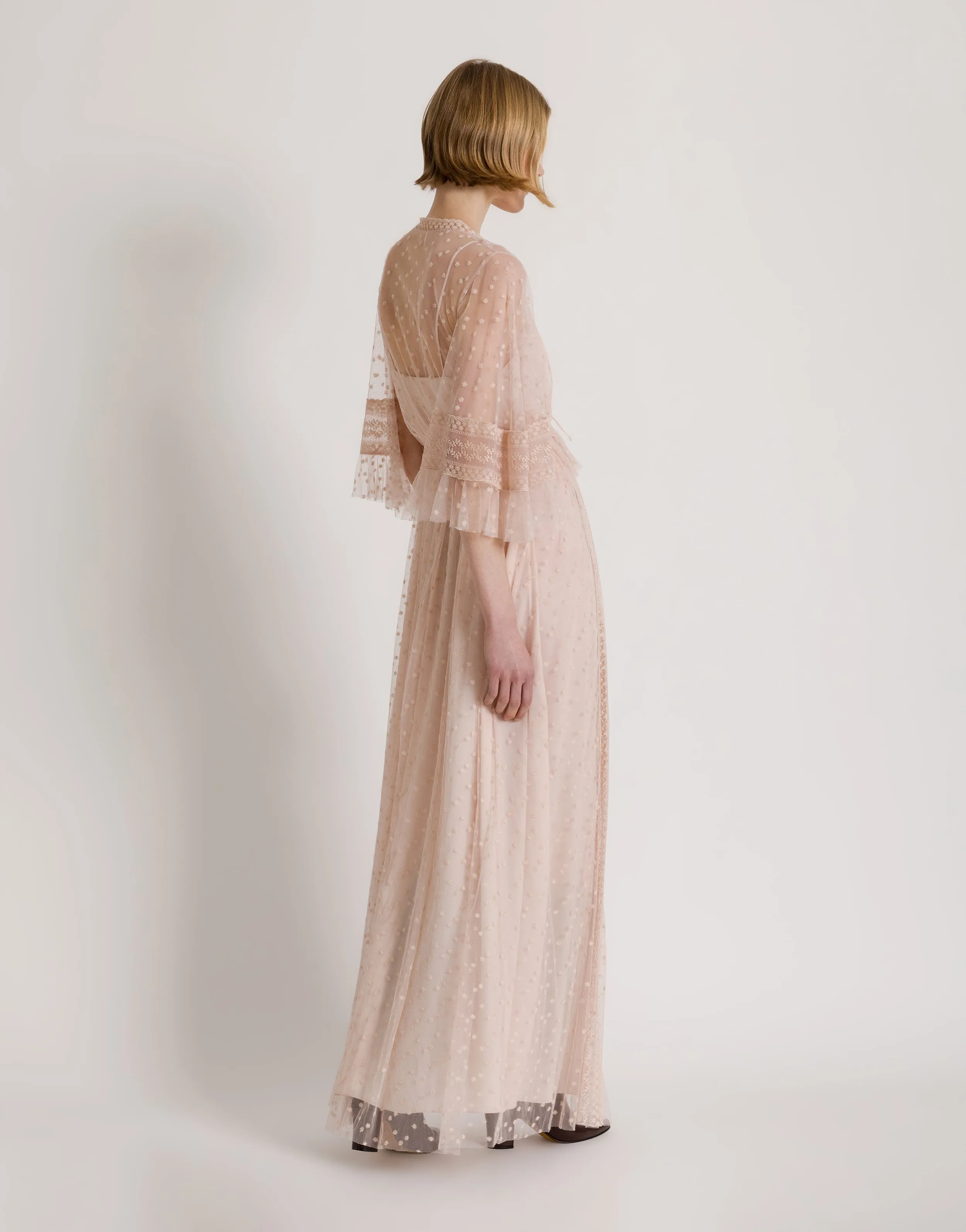 Abito lungo in tulle plumetis sold by Philosophy di Lorenzo Serafini product image thumbnail 3
