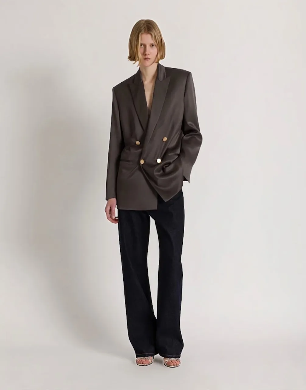 Blazer doppiopetto in raso lucido sold by Philosophy product image thumbnail 2