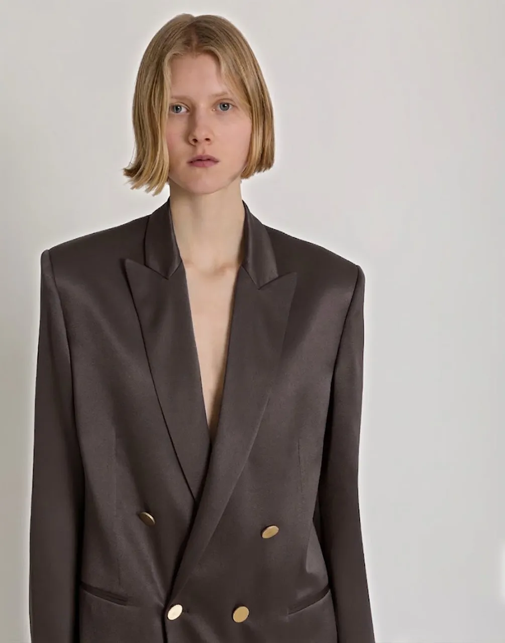 Blazer doppiopetto in raso lucido sold by Philosophy product image thumbnail 4