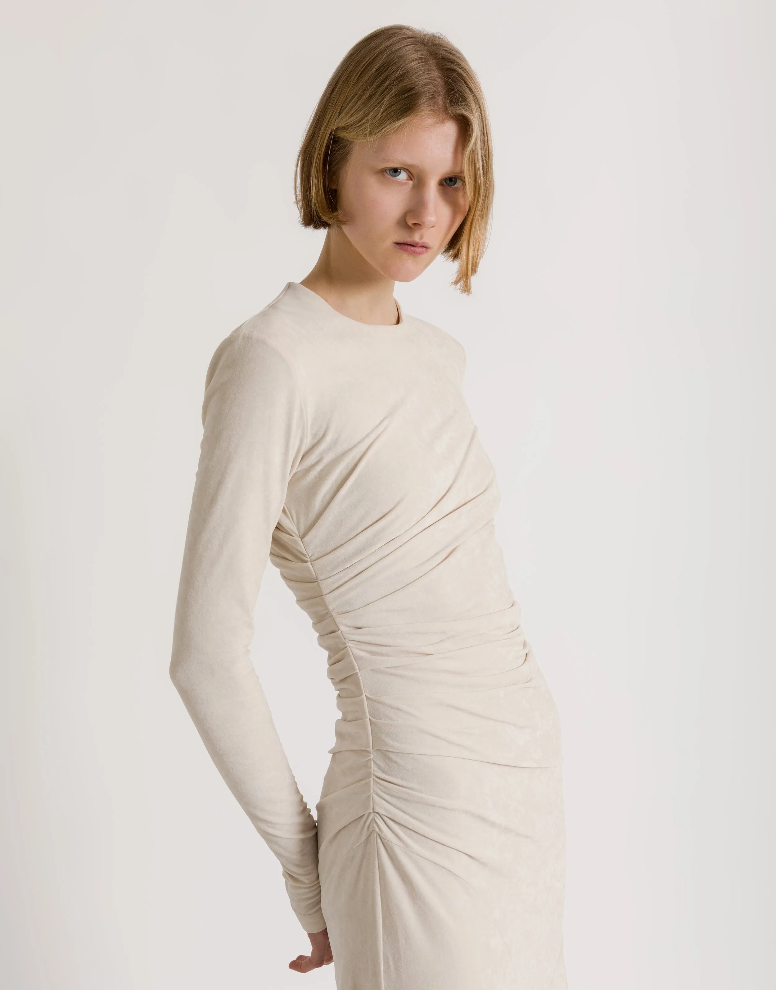 Abito midi in velluto stretch con bordo in pizzo sold by Philosophy product image thumbnail 4