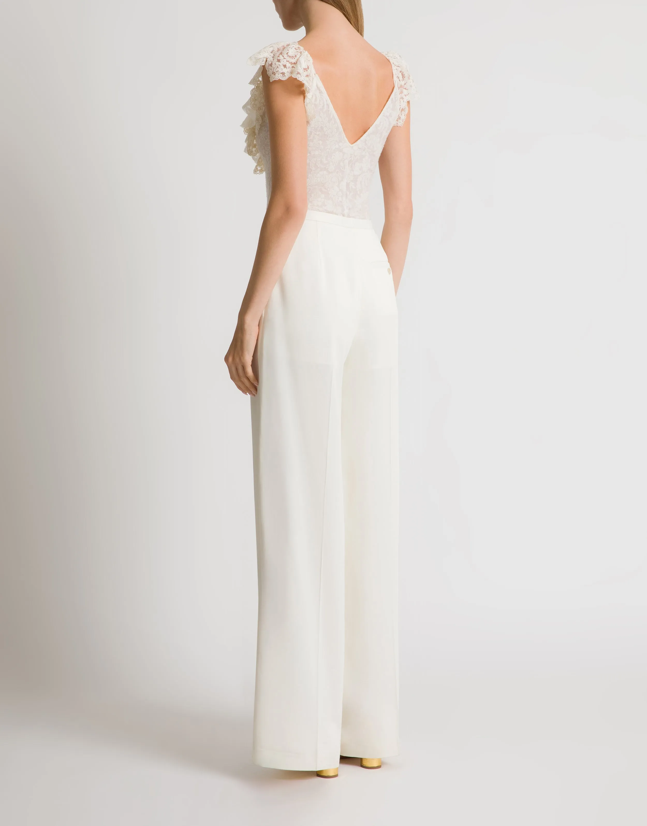 Body in pizzo di lana con maniche con volant sold by Philosophy di Lorenzo Serafini product image thumbnail 3