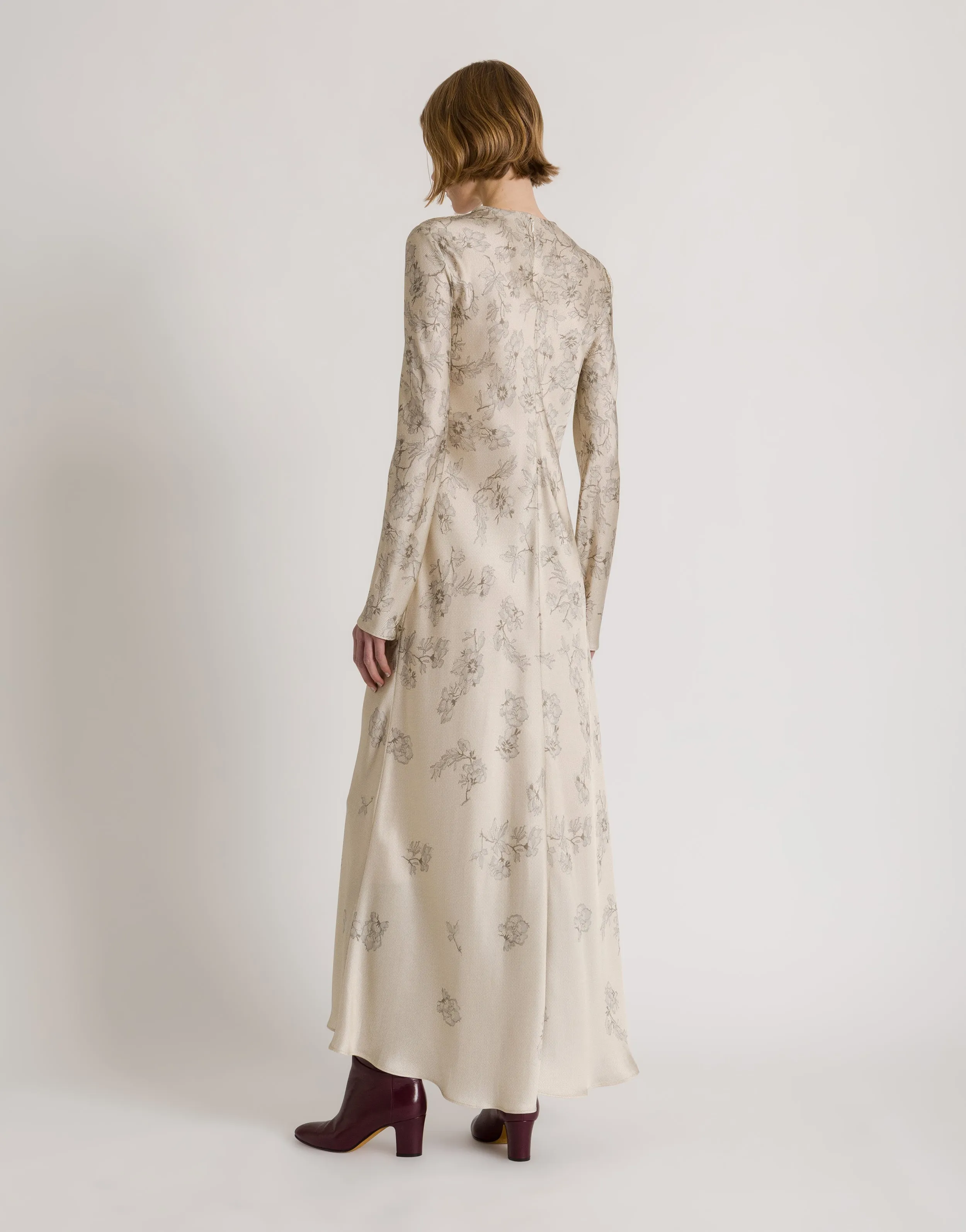 Abito in raso jacquard floreale sold by Philosophy di Lorenzo Serafini product image thumbnail 3