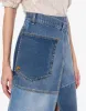 Gonna a portafoglio in denim patchwork sold by Philosophy di Lorenzo Serafini