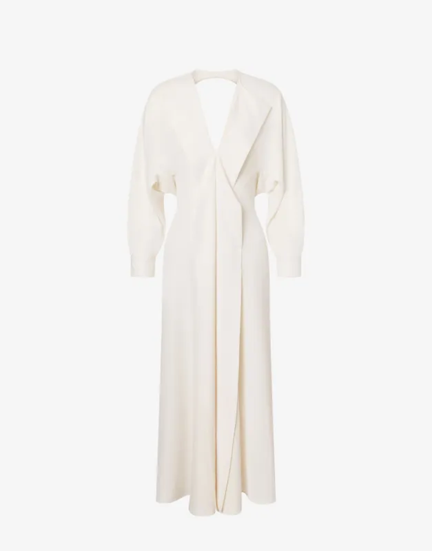 Abito lungo in crêpe fluido sold by Philosophy di Lorenzo Serafini