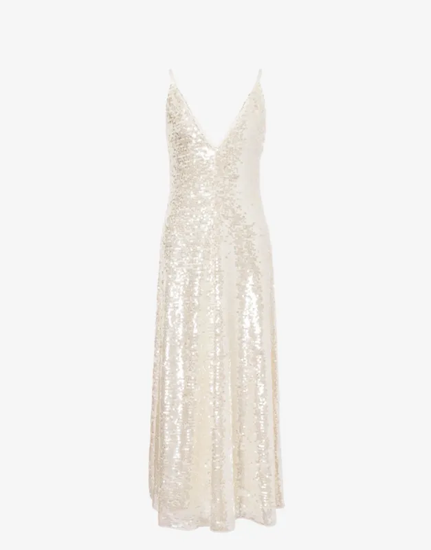 Abito lungo in paillettes sold by Philosophy di Lorenzo Serafini