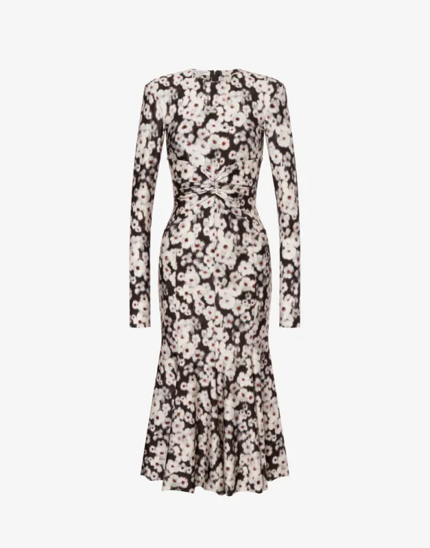 Abito girocollo in lycra con stampa fiori sold by Philosophy di Lorenzo Serafini