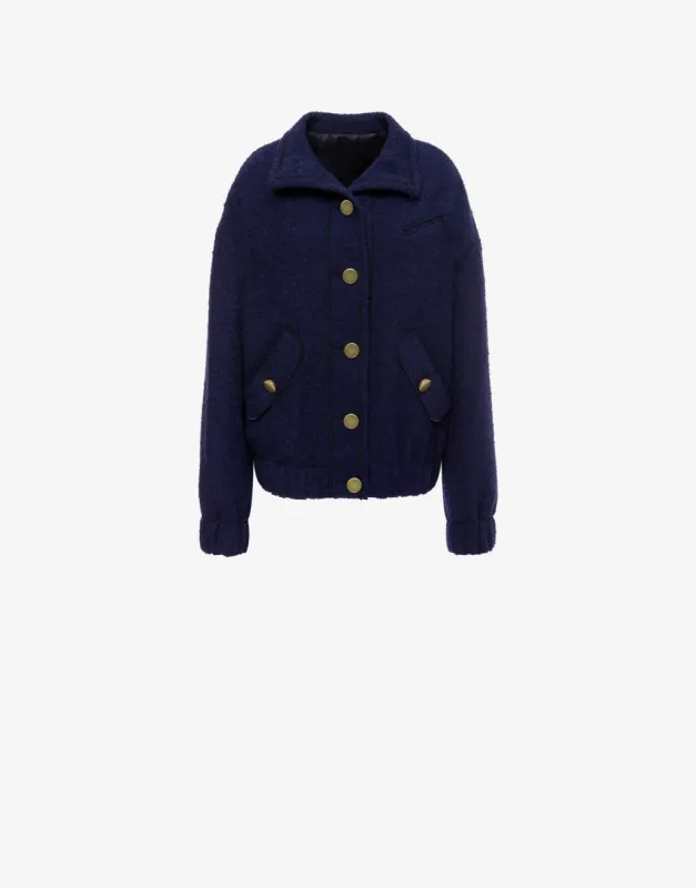 Bomber in stuoia bouclé sold by Philosophy di Lorenzo Serafini