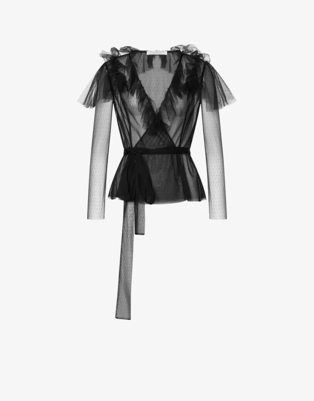 Camicia in tulle pois d'esprit. sold by Philosophy di Lorenzo Serafini