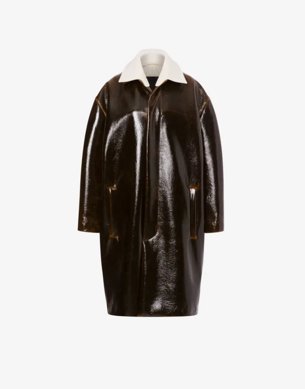 Cappotto in lana spalmata sold by Philosophy di Lorenzo Serafini