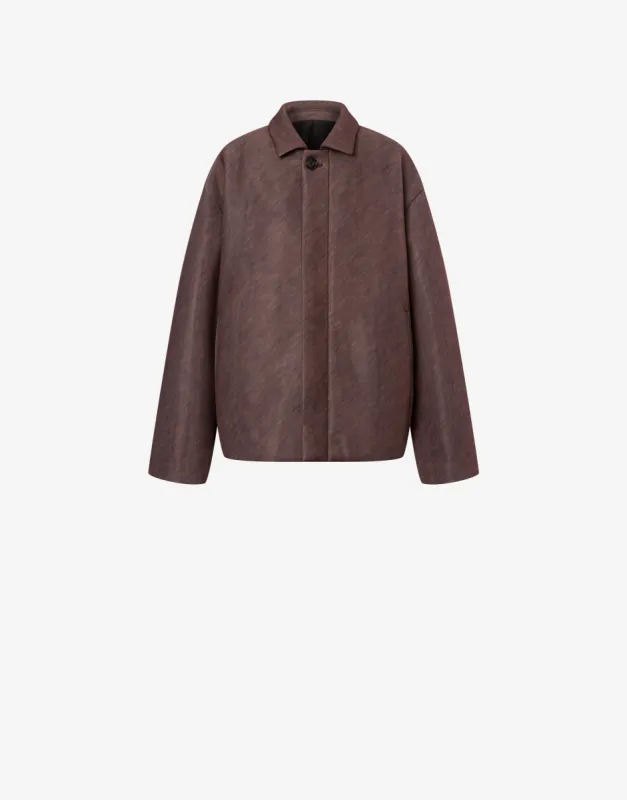 Peacoat in scuba stampato sold by Philosophy di Lorenzo Serafini