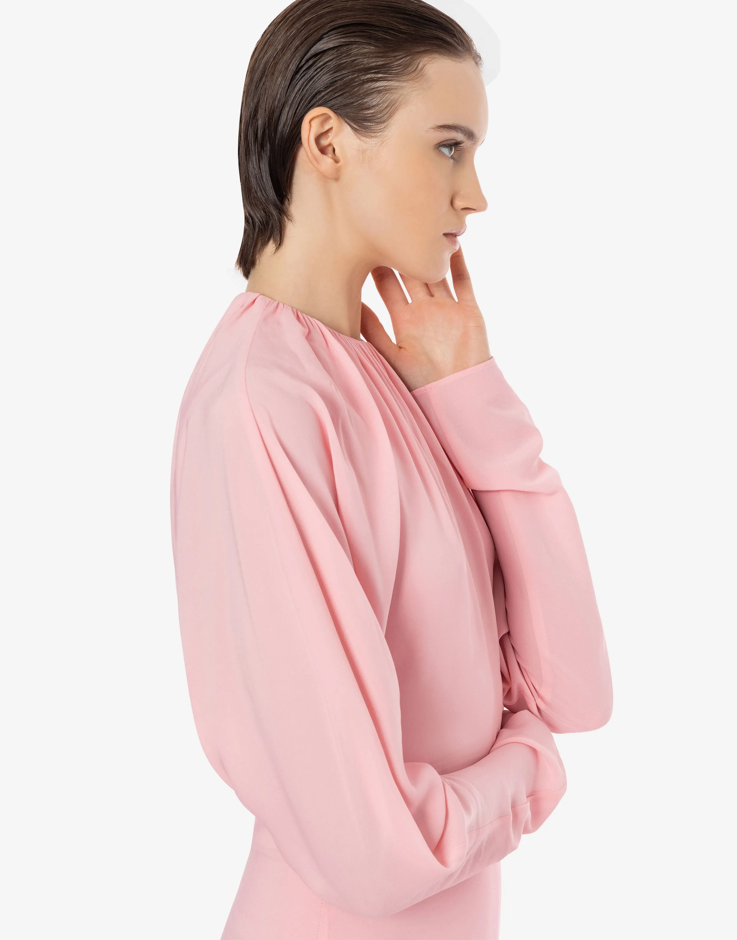 Abito lungo in georgette stretch sold by Philosophy di Lorenzo Serafini product image thumbnail 4