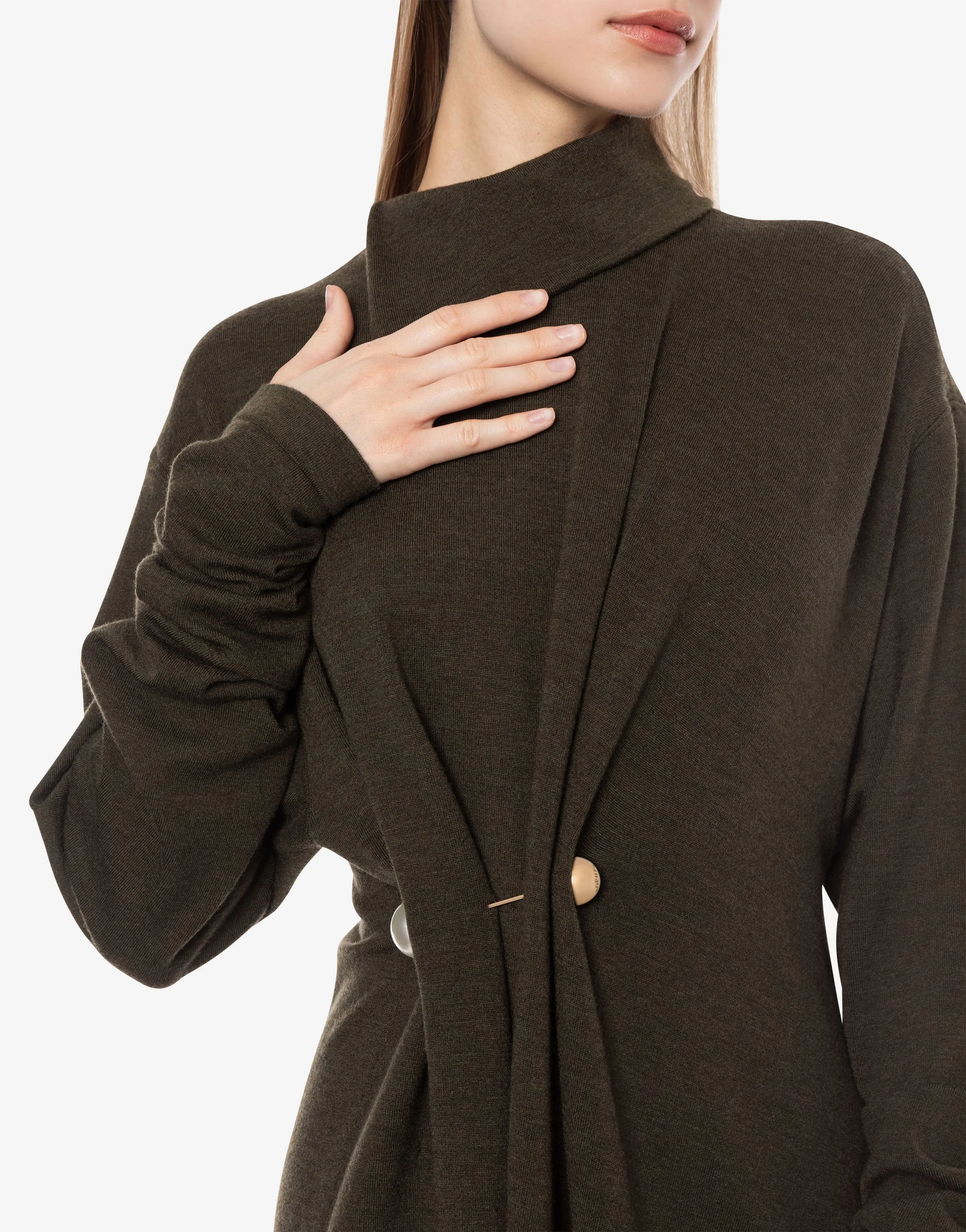 Abito in lana con spilla gioiello sold by Philosophy di Lorenzo Serafini product image thumbnail 4