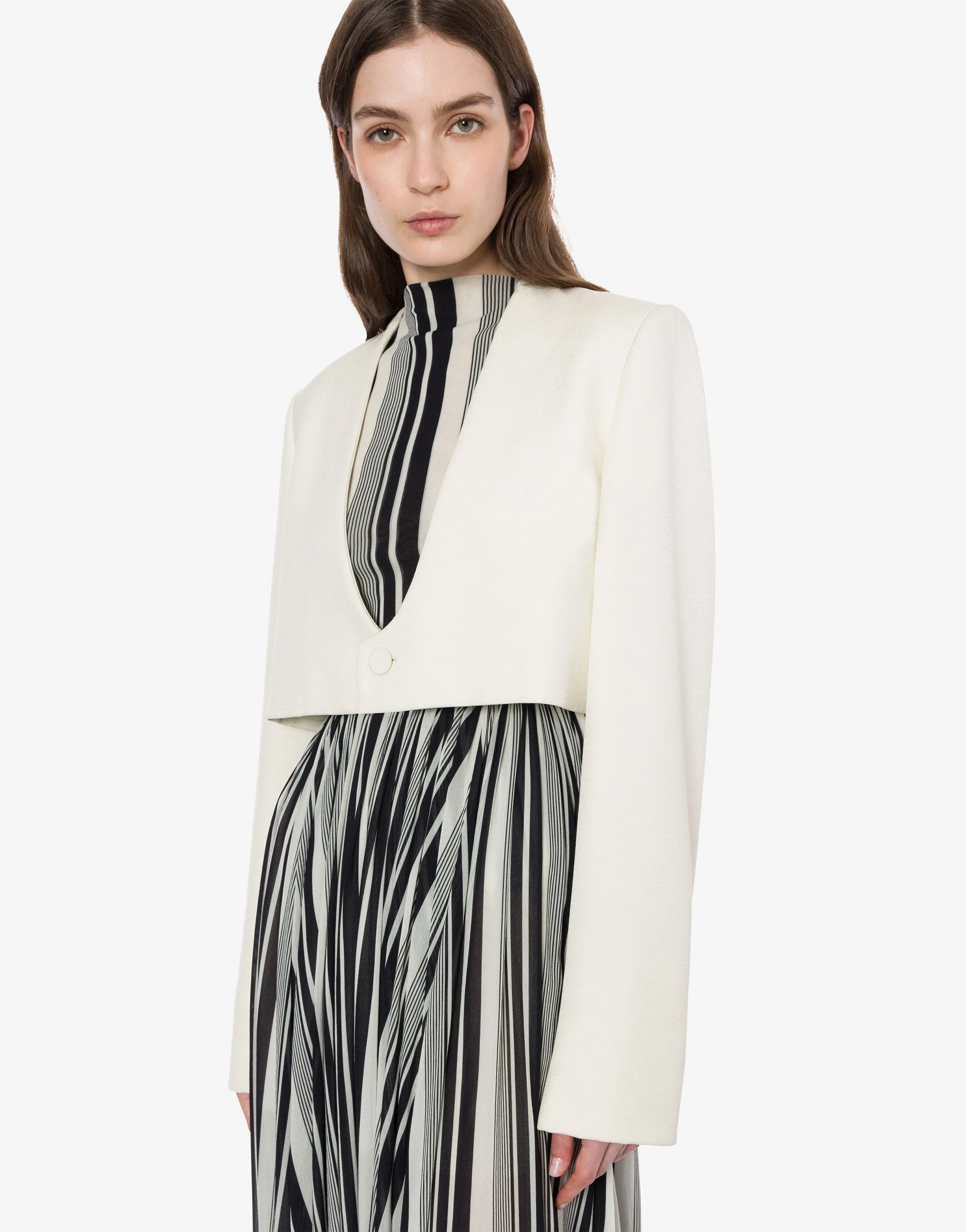 Giacca cropped in grain de poudre sold by Philosophy di Lorenzo Serafini product image thumbnail 4