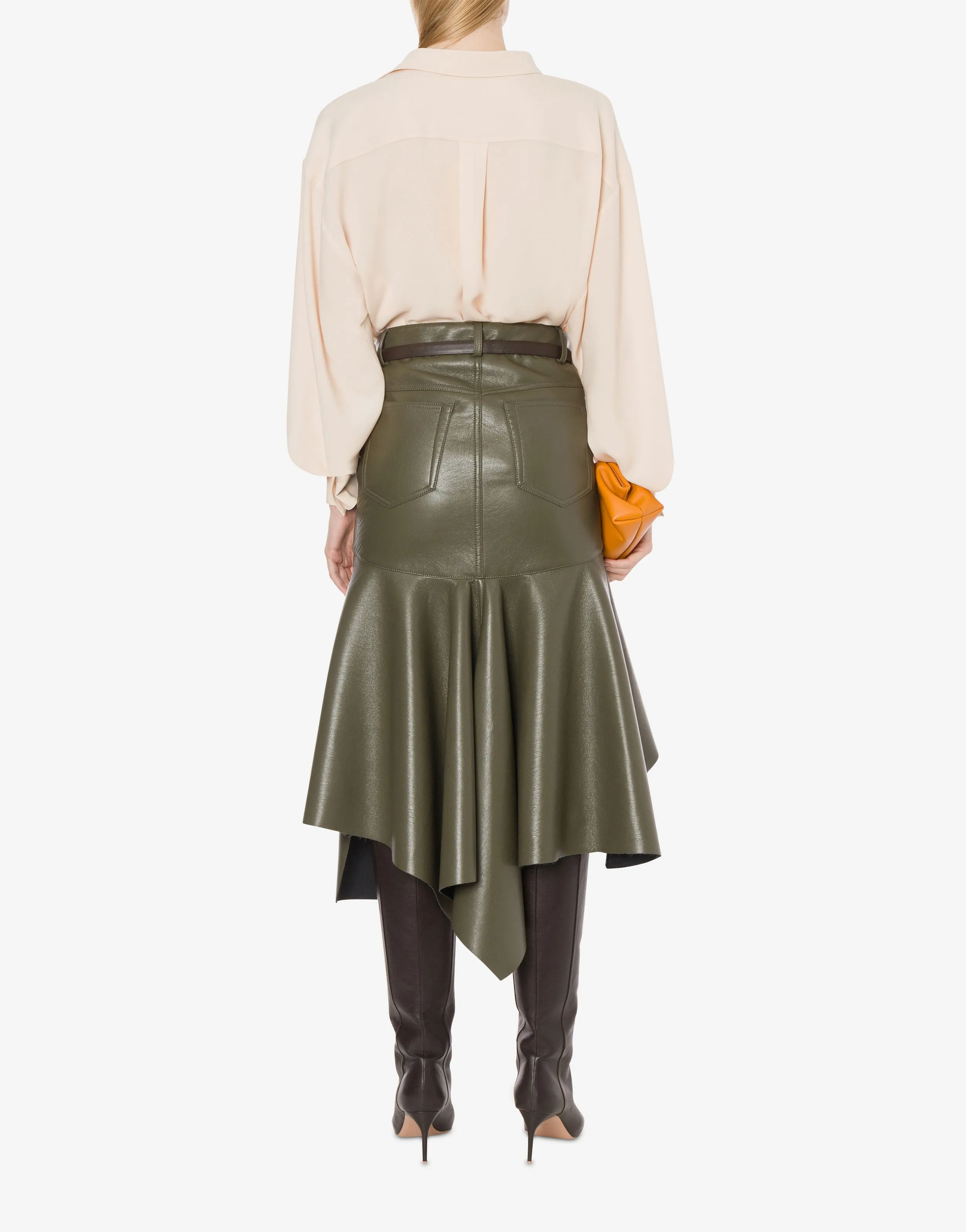 Gonna in tessuto spalmato con balza sold by Philosophy di Lorenzo Serafini product image thumbnail 3