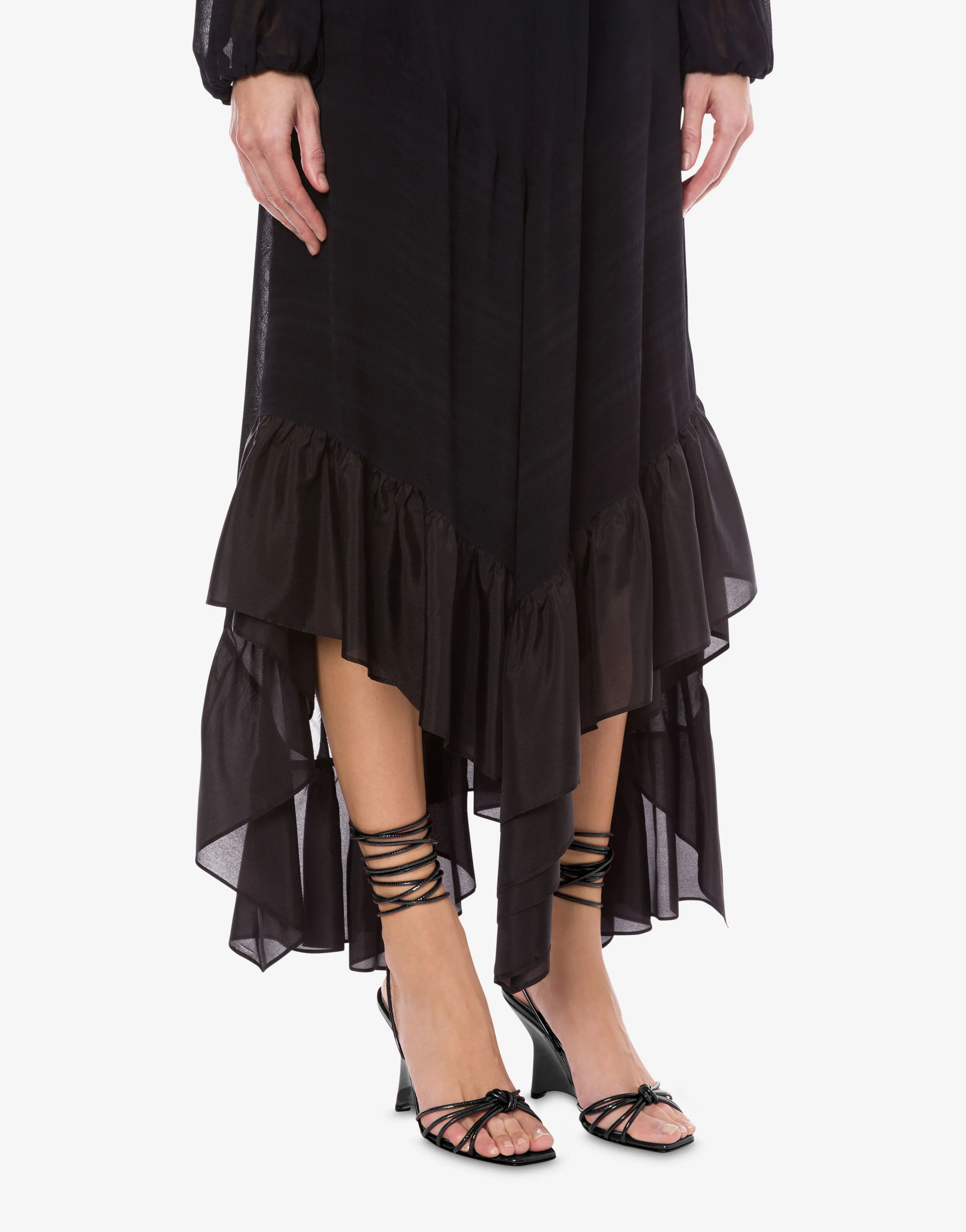 Abito lungo con volant e trasparenze sold by Philosophy di Lorenzo Serafini product image thumbnail 4