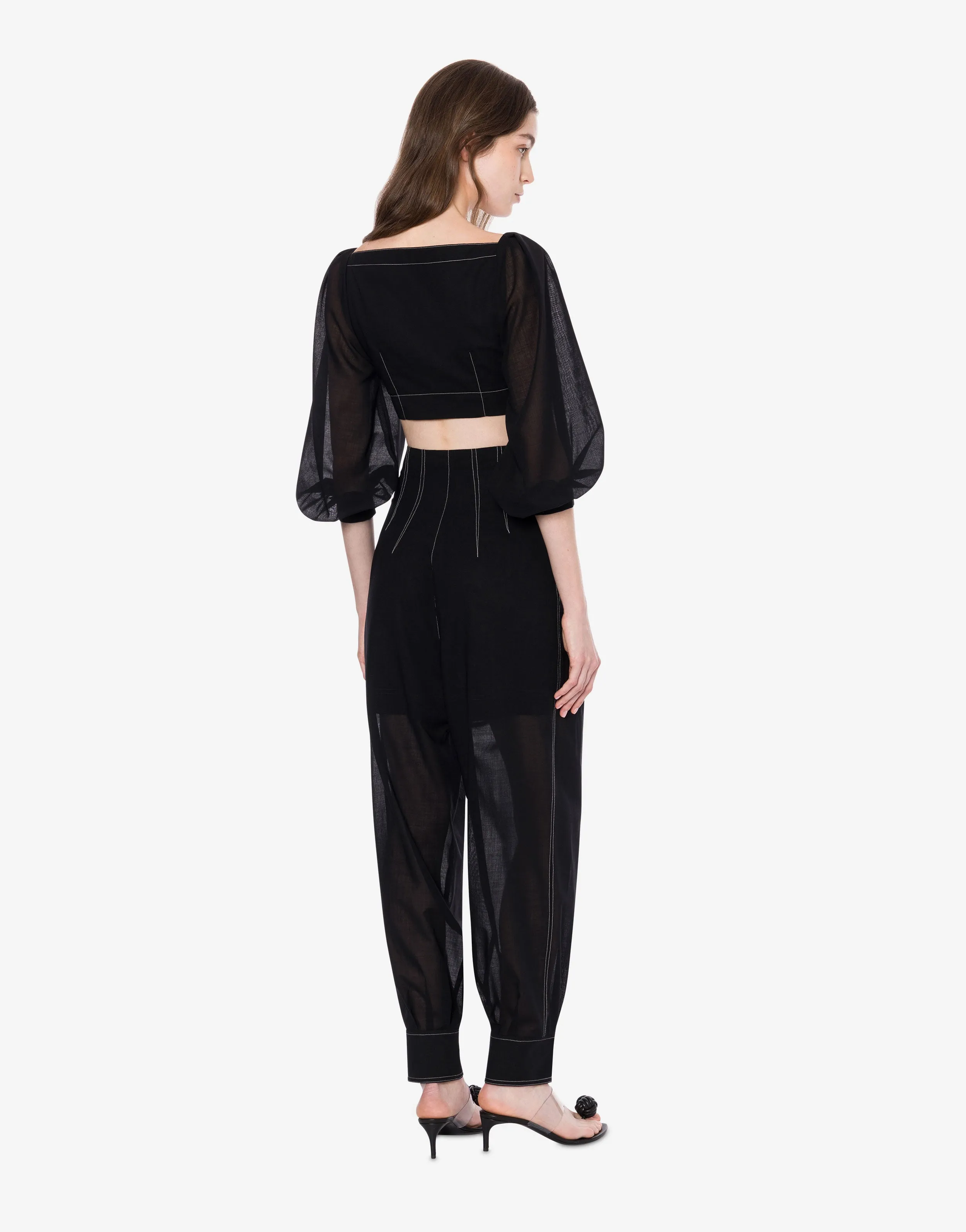 Top crop in voile con impunture
 sold by Philosophy di Lorenzo Serafini product image thumbnail 3