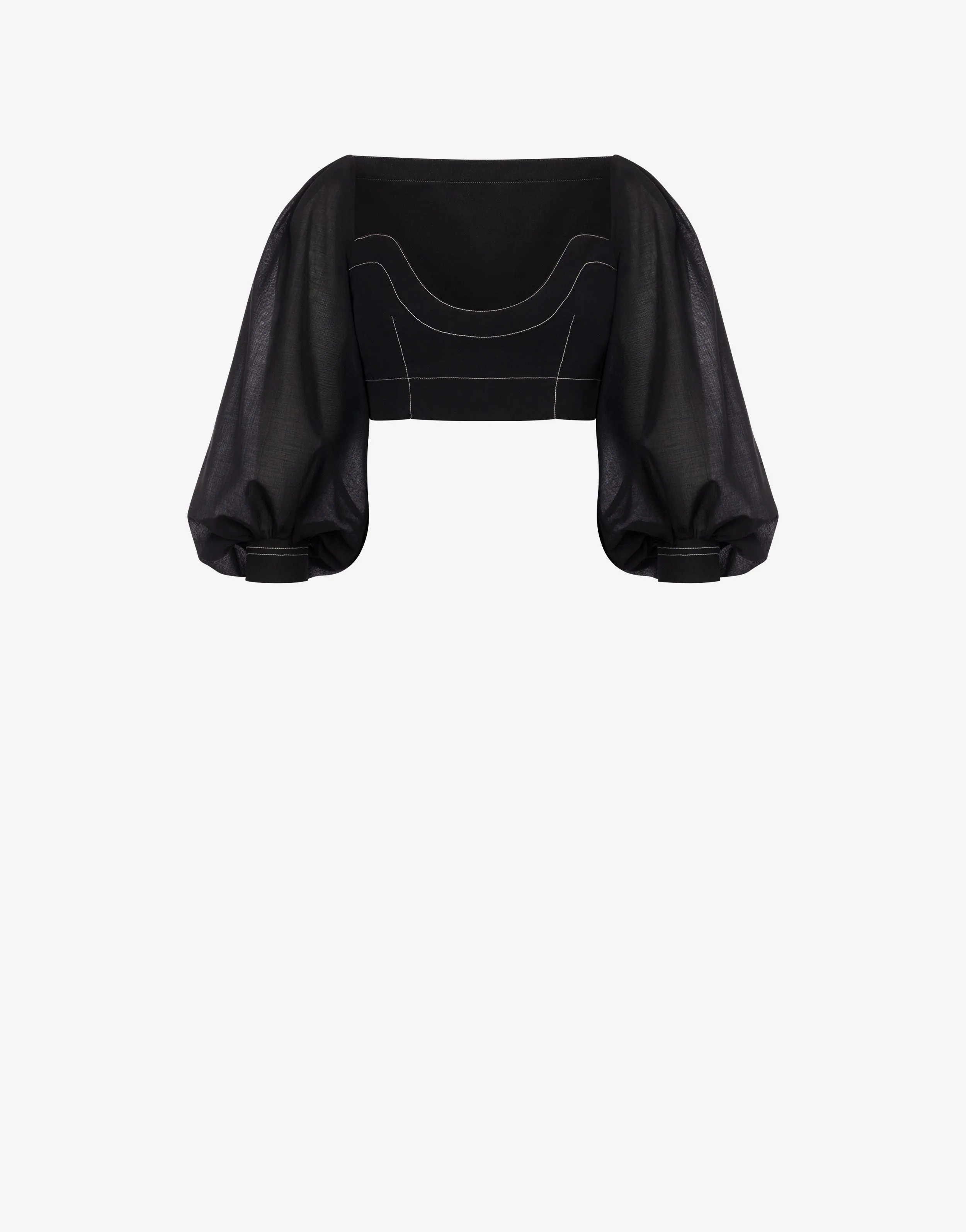 Top crop in voile con impunture
 sold by Philosophy di Lorenzo Serafini