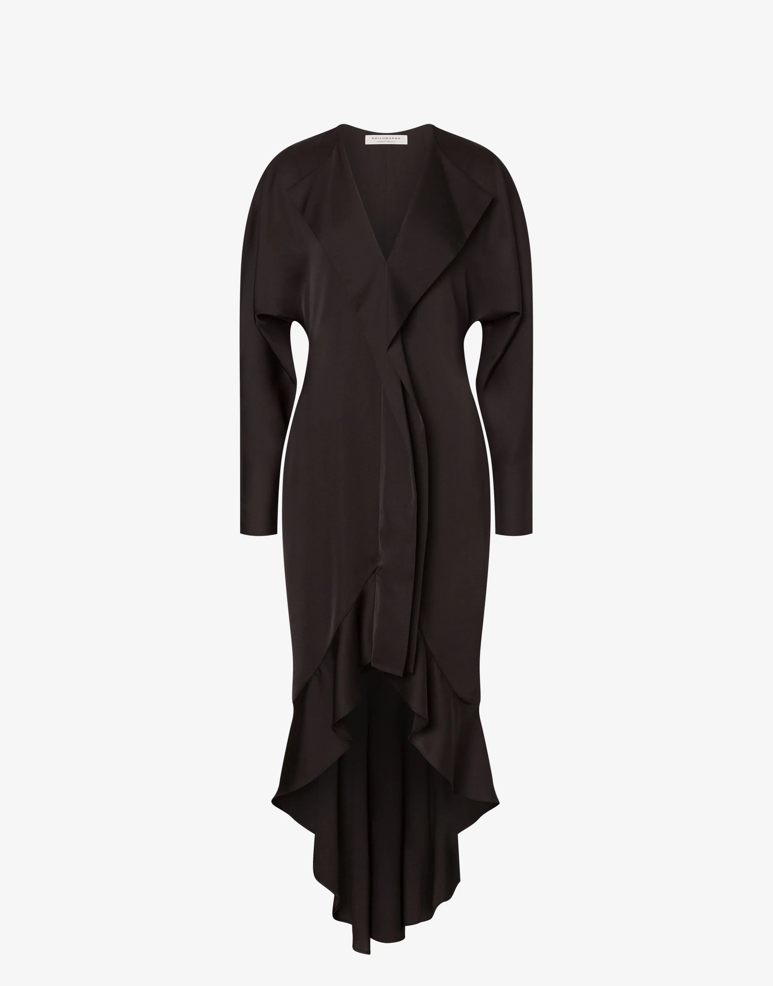 Abito asimmetrico con ruches sold by Philosophy di Lorenzo Serafini