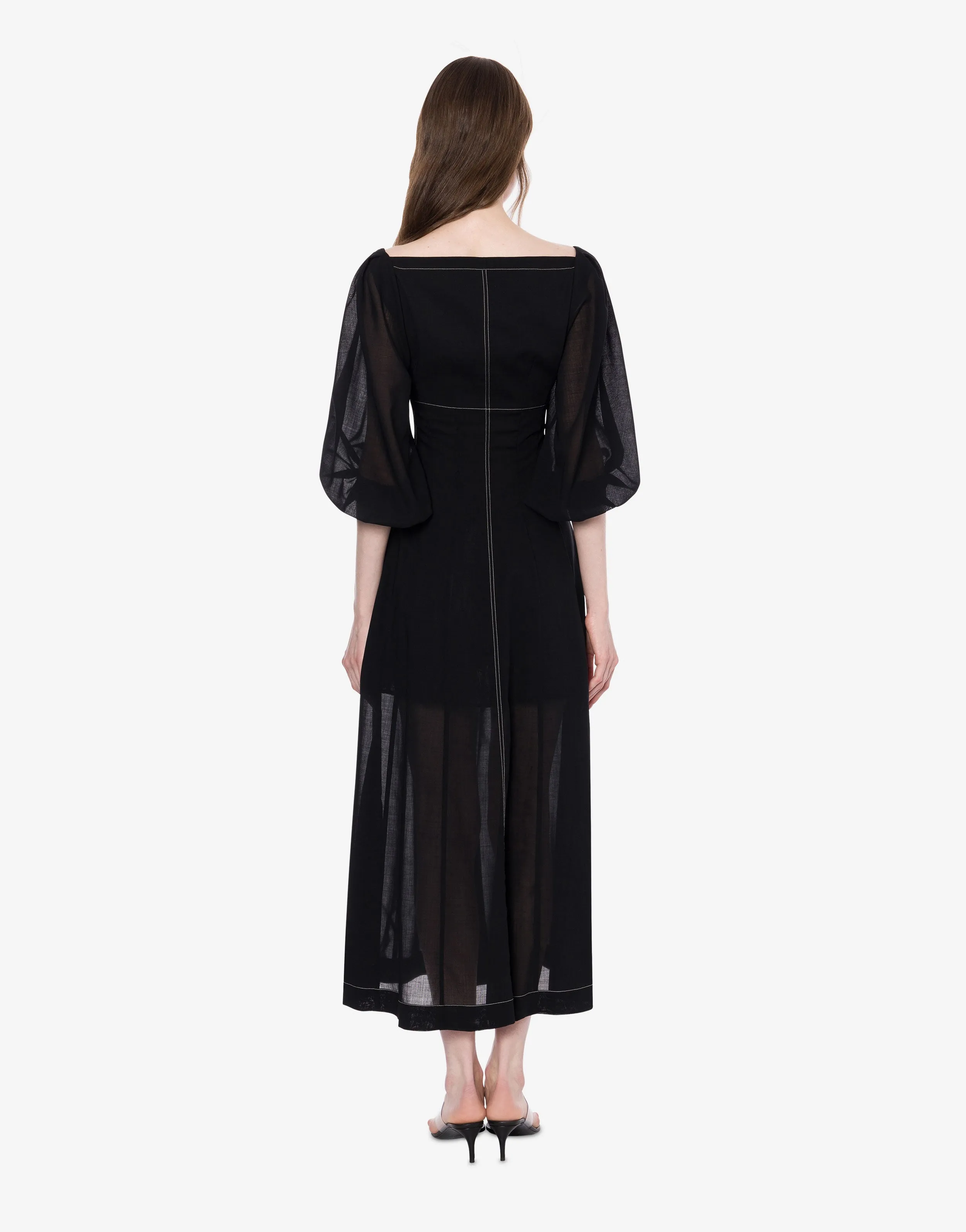 Abito lungo in voile con impunture sold by Philosophy di Lorenzo Serafini product image thumbnail 3