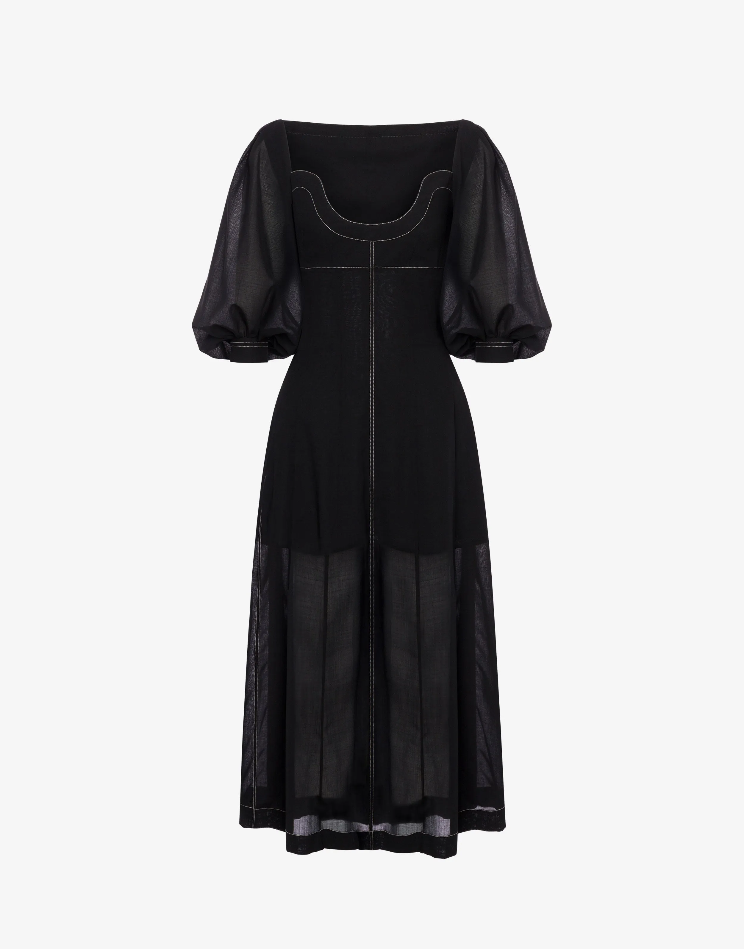 Abito lungo in voile con impunture sold by Philosophy di Lorenzo Serafini