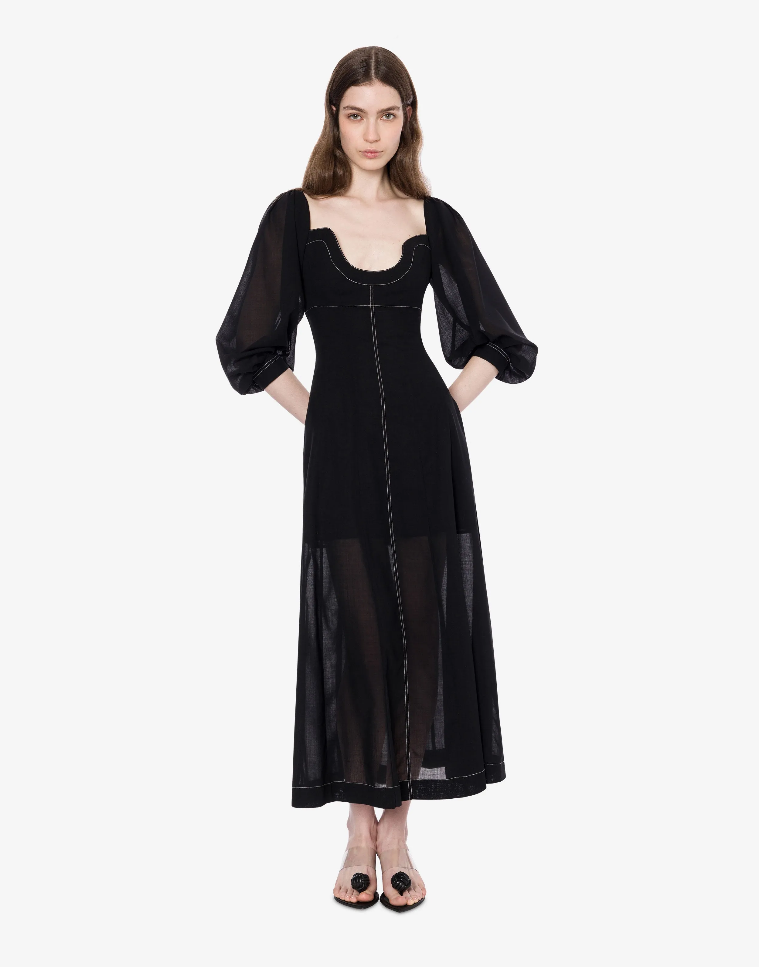 Abito lungo in voile con impunture sold by Philosophy di Lorenzo Serafini product image thumbnail 2