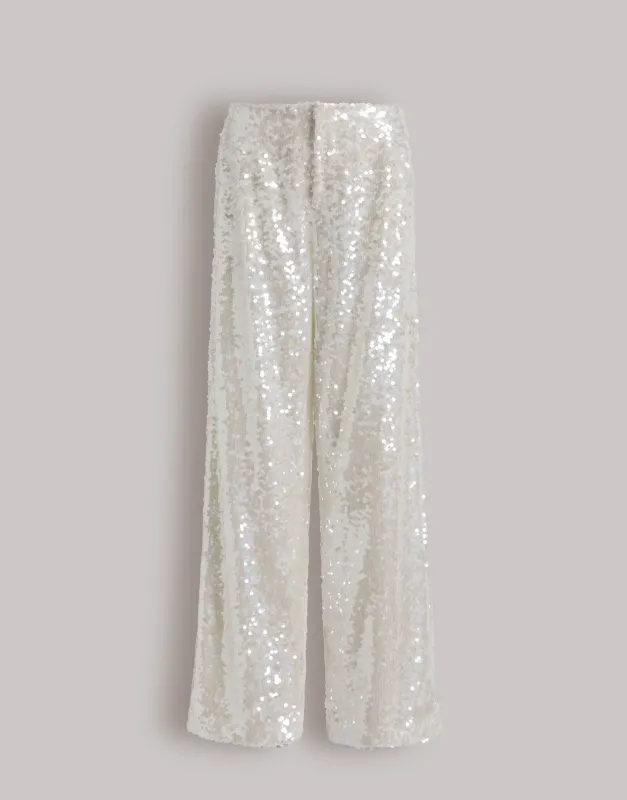 Pantaloni a gamba larga con paillettes sold by Philosophy di Lorenzo Serafini
