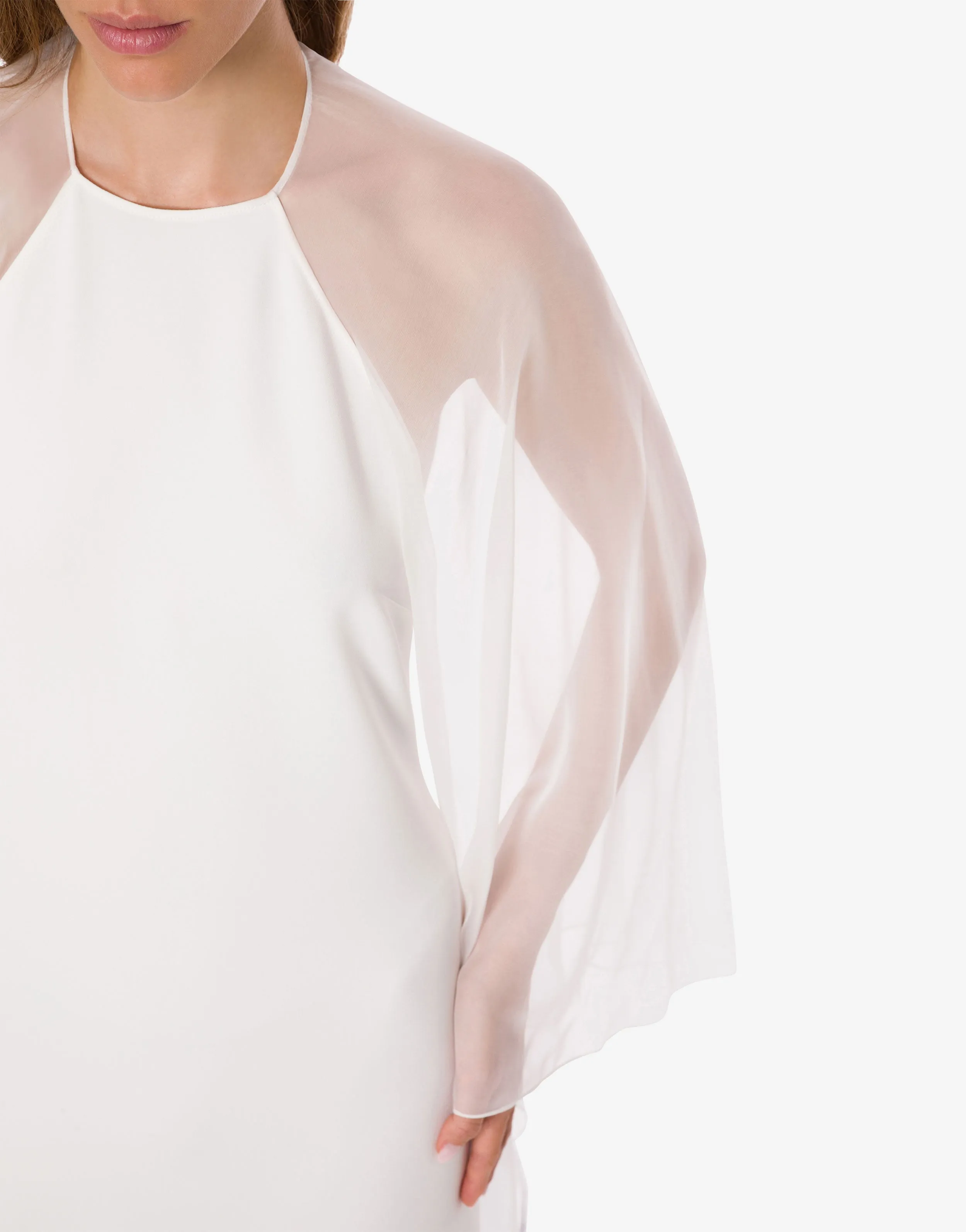 Abito da sera con maniche in chiffon sold by Philosophy di Lorenzo Serafini product image thumbnail 4