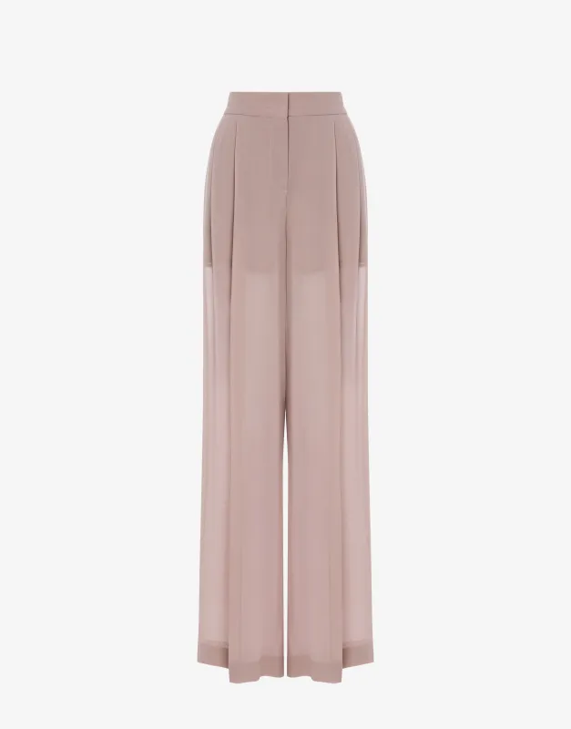 Pantaloni a gamba larga in georgette sold by Philosophy di Lorenzo Serafini