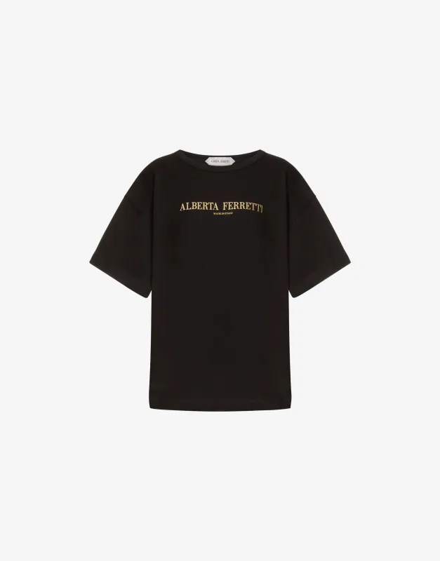 Maglietta boxy in jersey con logo sold by Philosophy di Lorenzo Serafini