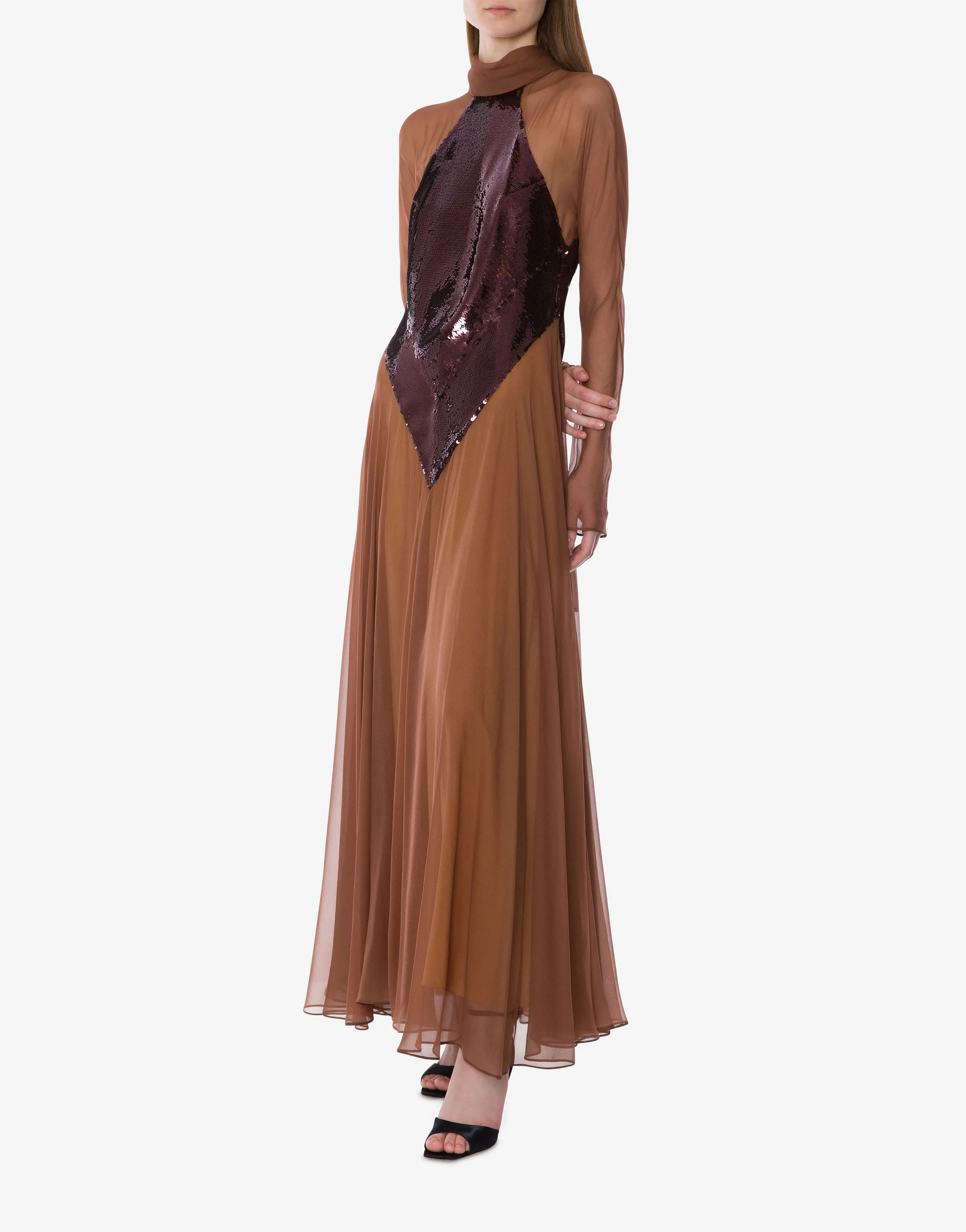 Abito da sera in paillettes e chiffon sold by Philosophy di Lorenzo Serafini product image thumbnail 2