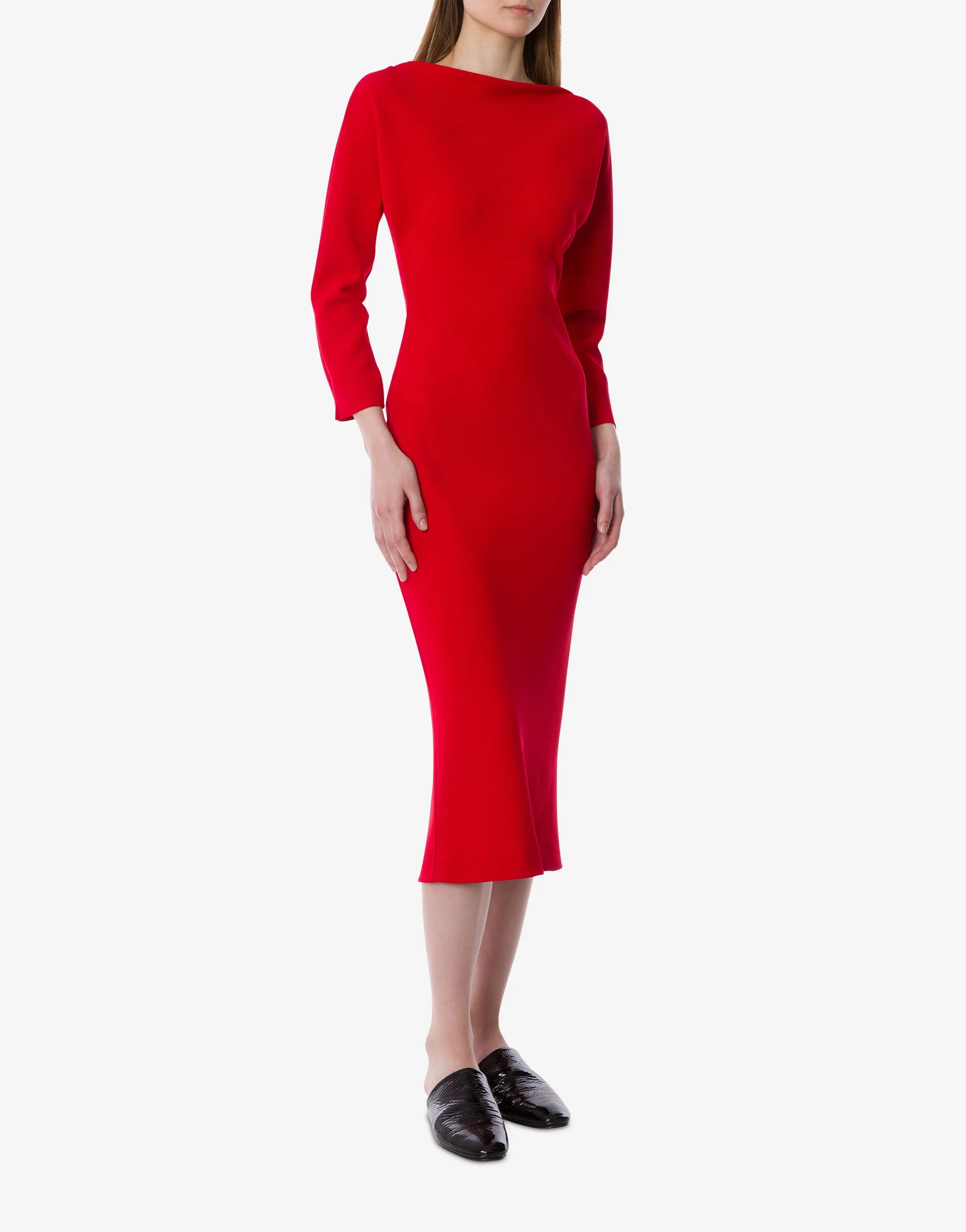 Abito midi in cady stretch con scollo a barca sold by Philosophy di Lorenzo Serafini product image thumbnail 2