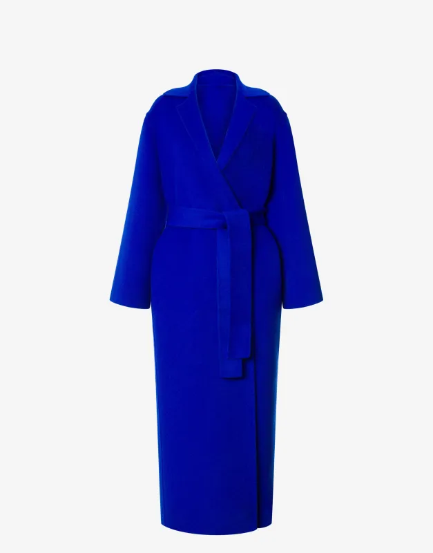 Cappotto a vestaglia lungo in lana e cashmere made by Alberta Ferretti