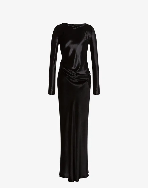 Abito lungo in velluto lucido sold by Philosophy di Lorenzo Serafini