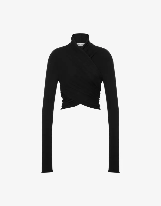 Crop top in pura lana merino sold by Philosophy di Lorenzo Serafini