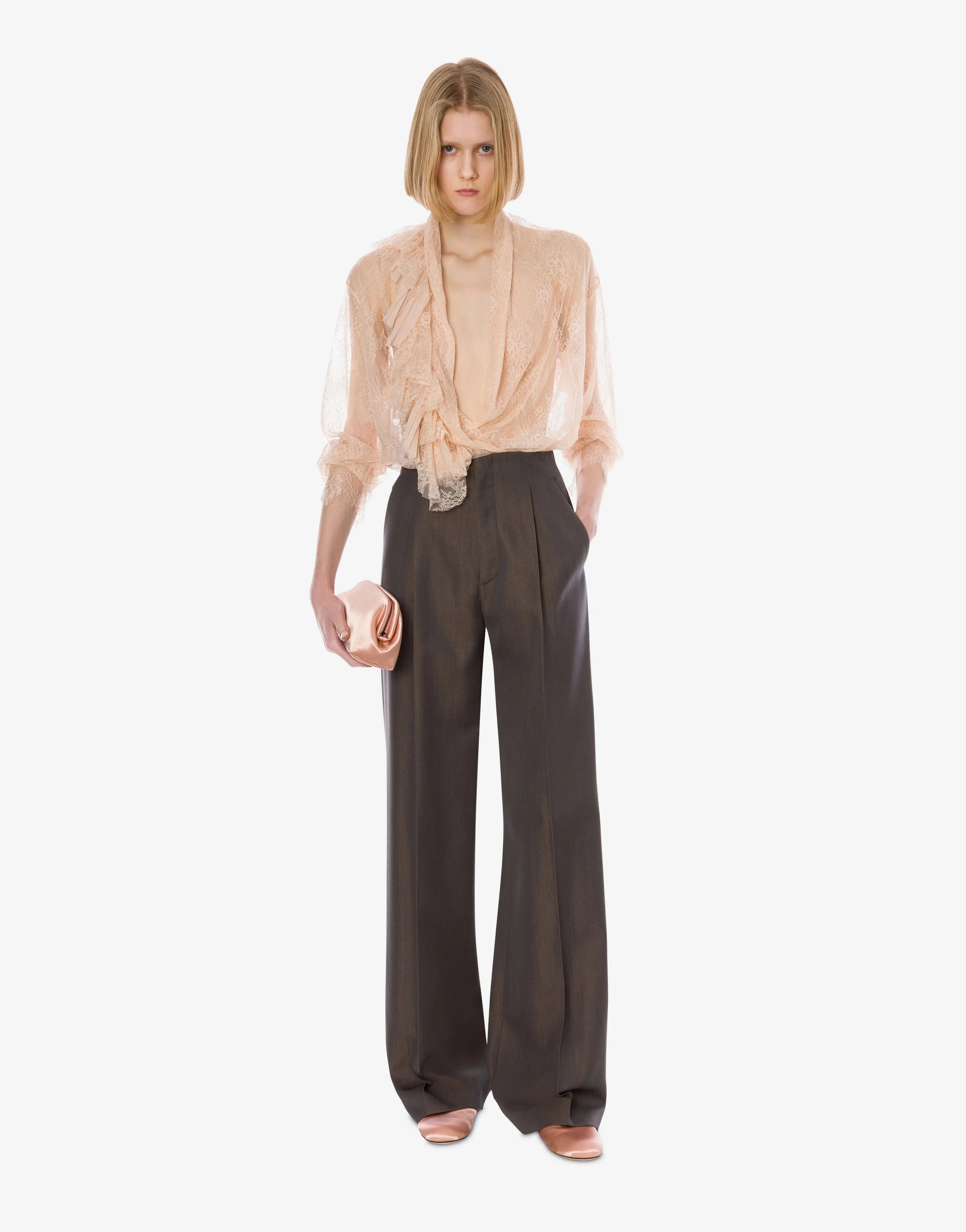 Pantaloni sartoriali in lana scintillante sold by Philosophy product image thumbnail 2