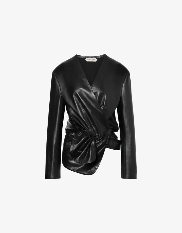 Giacca in nappa plongé annodata sold by Philosophy di Lorenzo Serafini