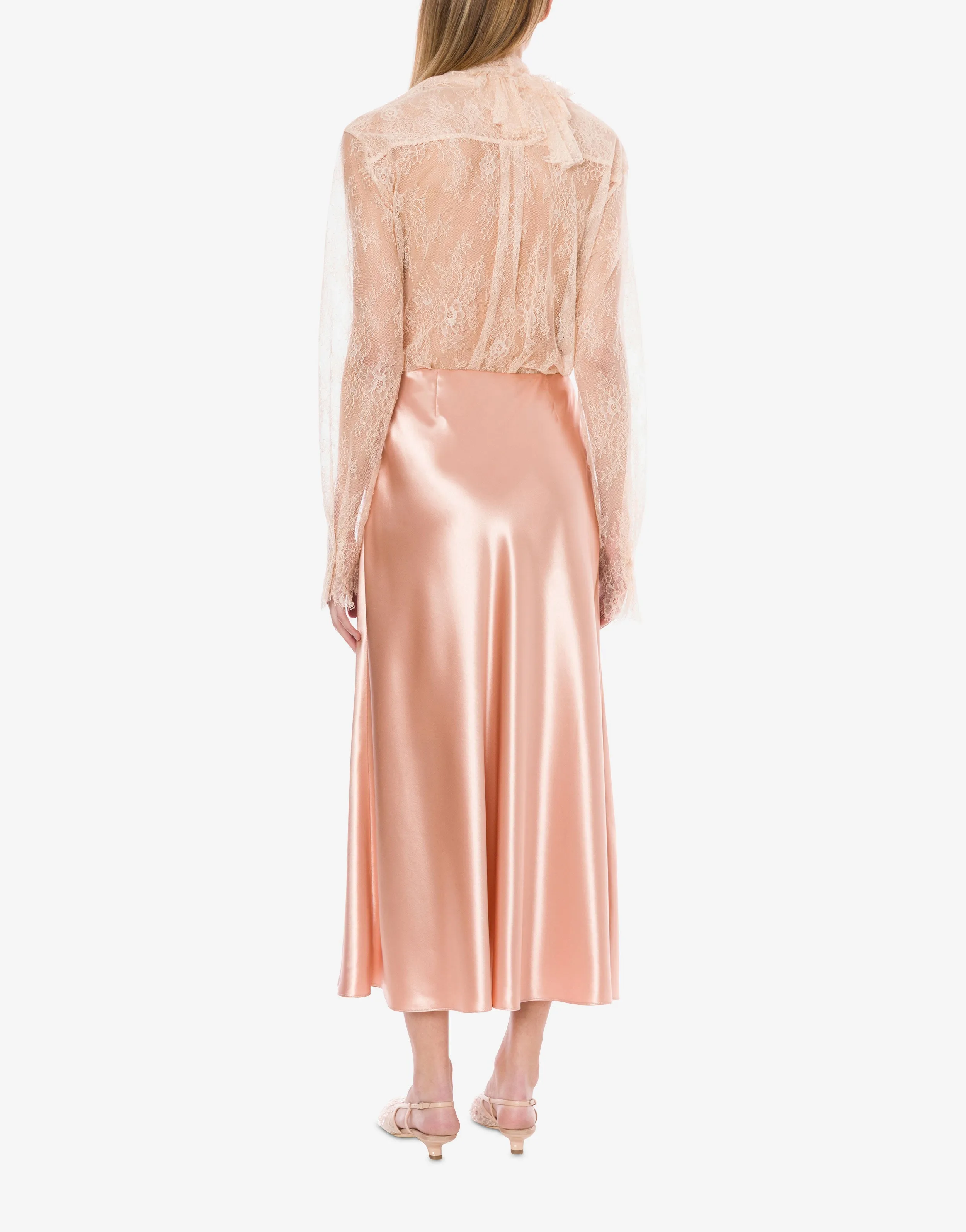 Gonna midi rosa in raso lucido sold by Philosophy di Lorenzo Serafini product image thumbnail 3